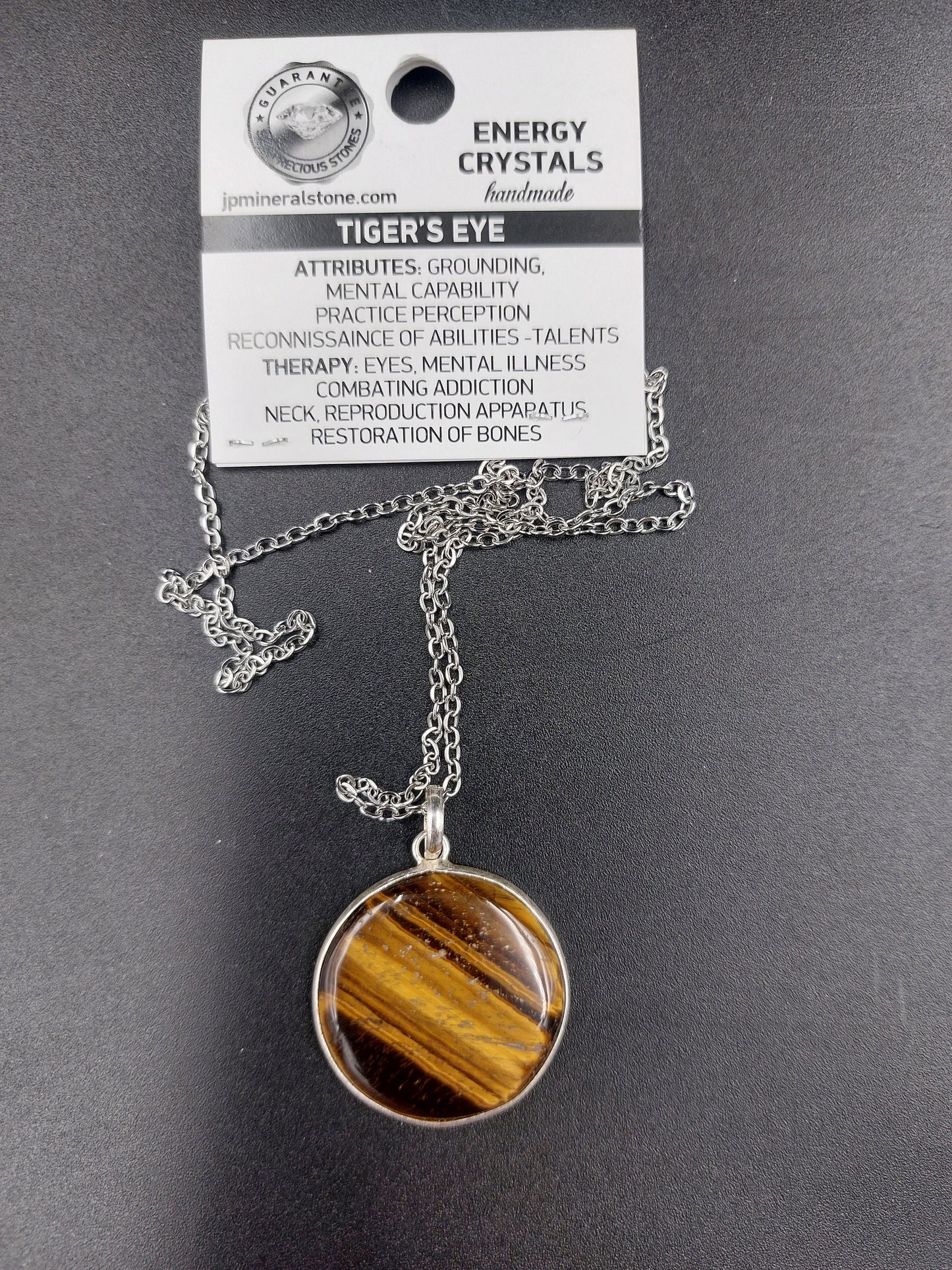 Κρυστάλλινο κολιέ Tiger's Eye Ασημένιο 925