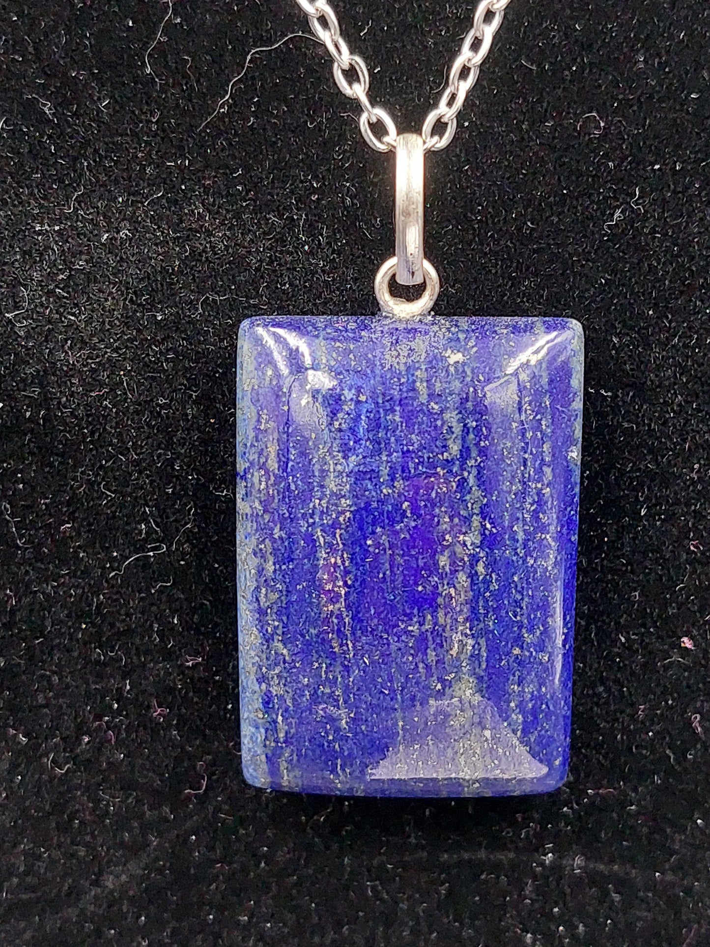 Lapislazuli Kristall Kette Silber 925