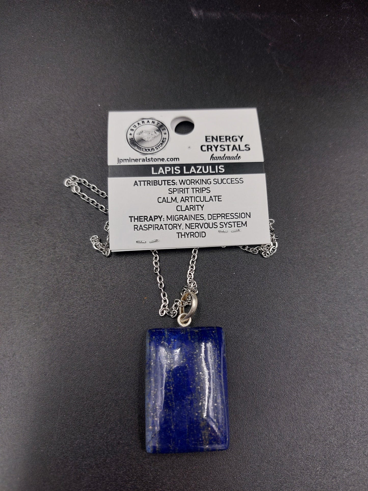 Lapislazuli Kristall Kette Silber 925