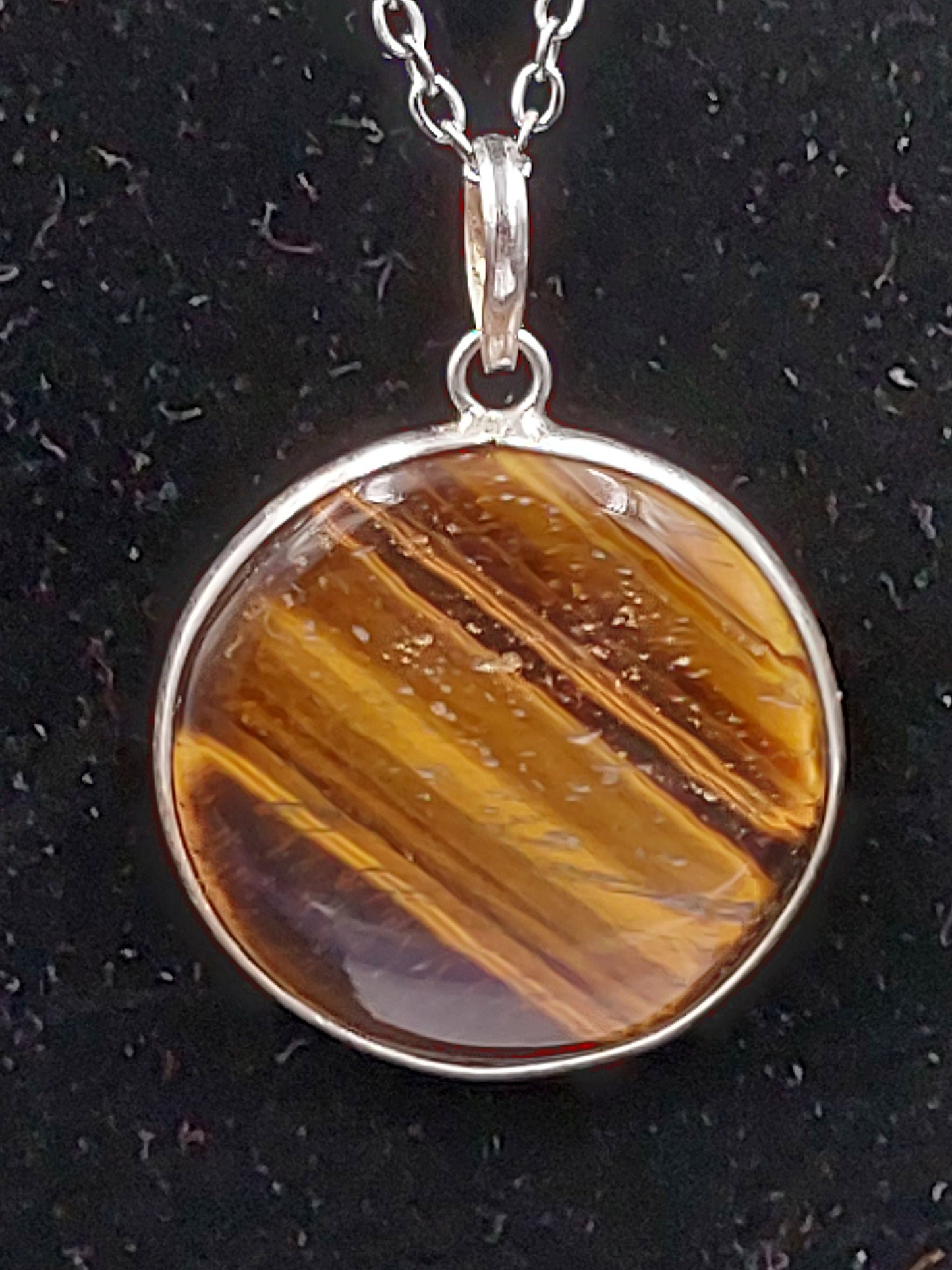 Κρυστάλλινο κολιέ Tiger's Eye Ασημένιο 925