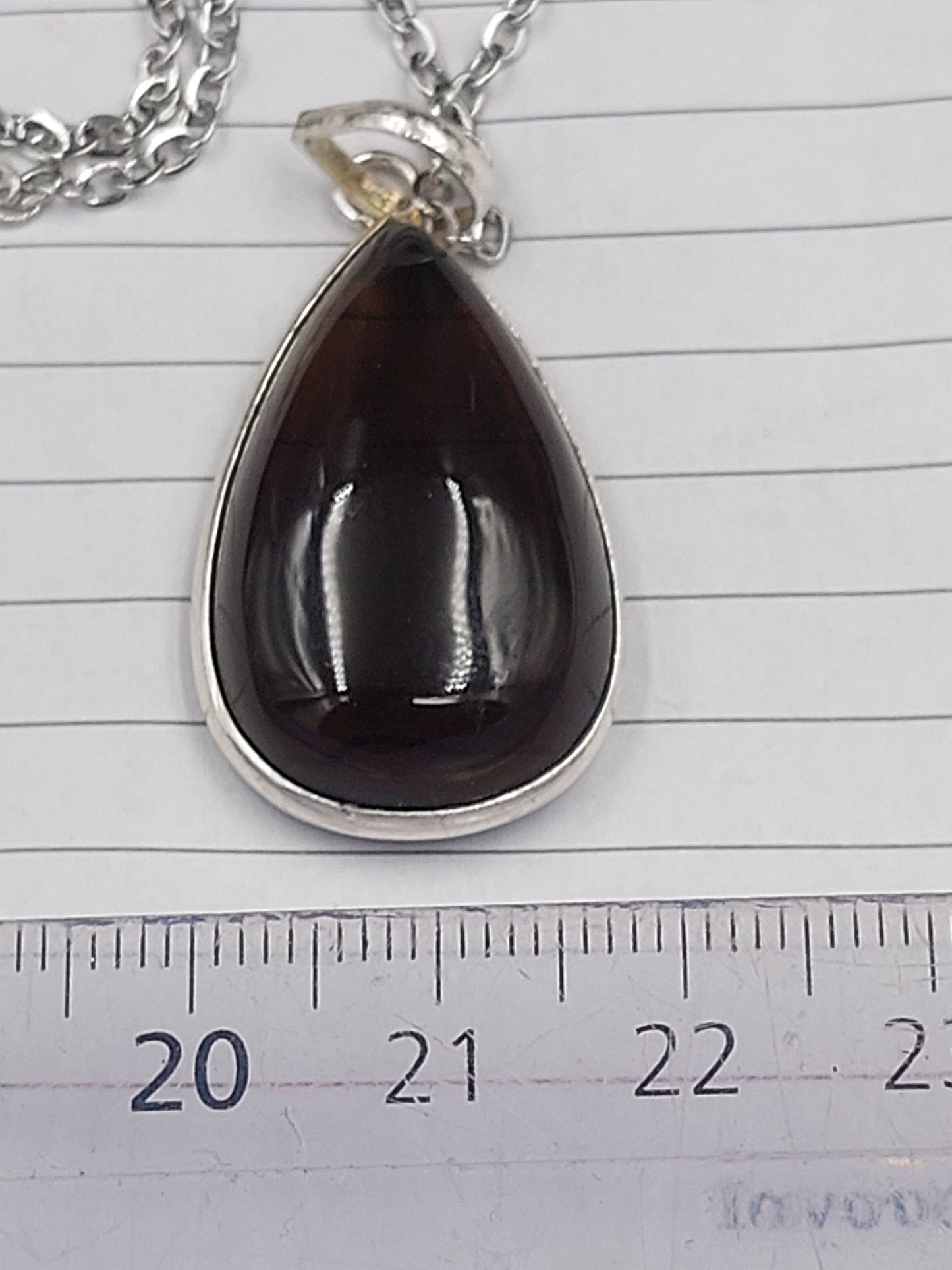 Luxuriöser Rauchquarz-Anhänger aus Sterlingsilber 925, Cabochon-Schliff, Heilkristall, Zubehör, Sternzeichen, Mineralstein