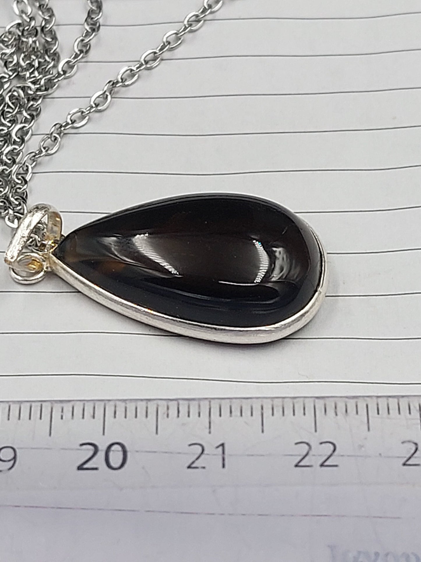 Luxuriöser Rauchquarz-Anhänger aus Sterlingsilber 925, Cabochon-Schliff, Heilkristall, Zubehör, Sternzeichen, Mineralstein