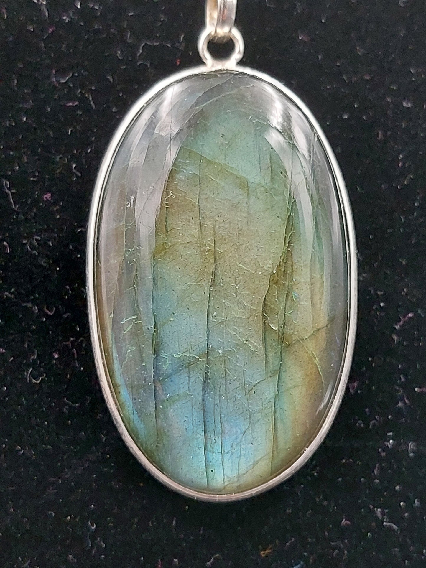 Luxus Labradorit Sterling Silber 925 Anhänger Cabochon Cut Healing Kristall Zubehör Sternzeichen Mineral Stein