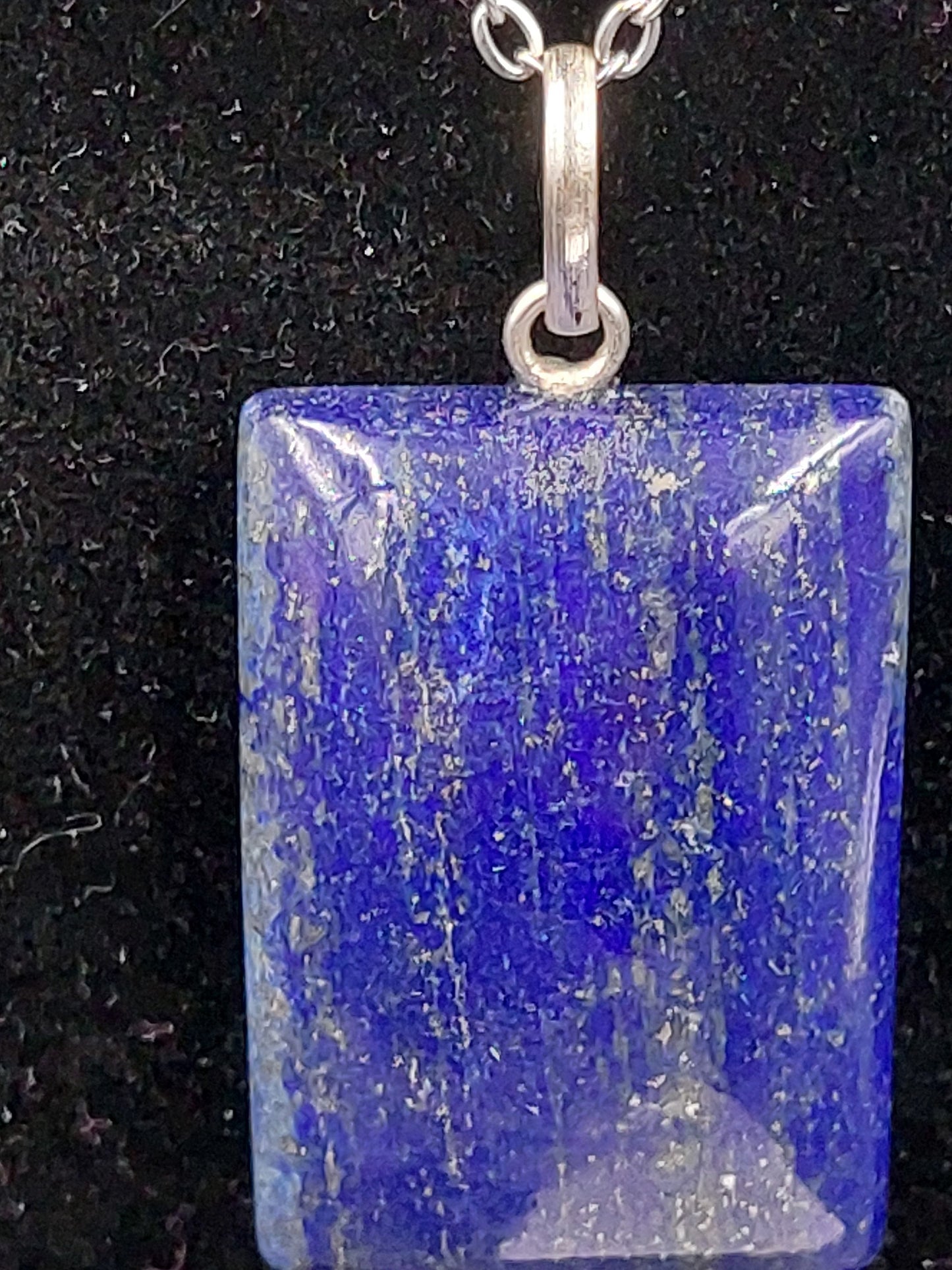Lapislazuli Kristall Kette Silber 925