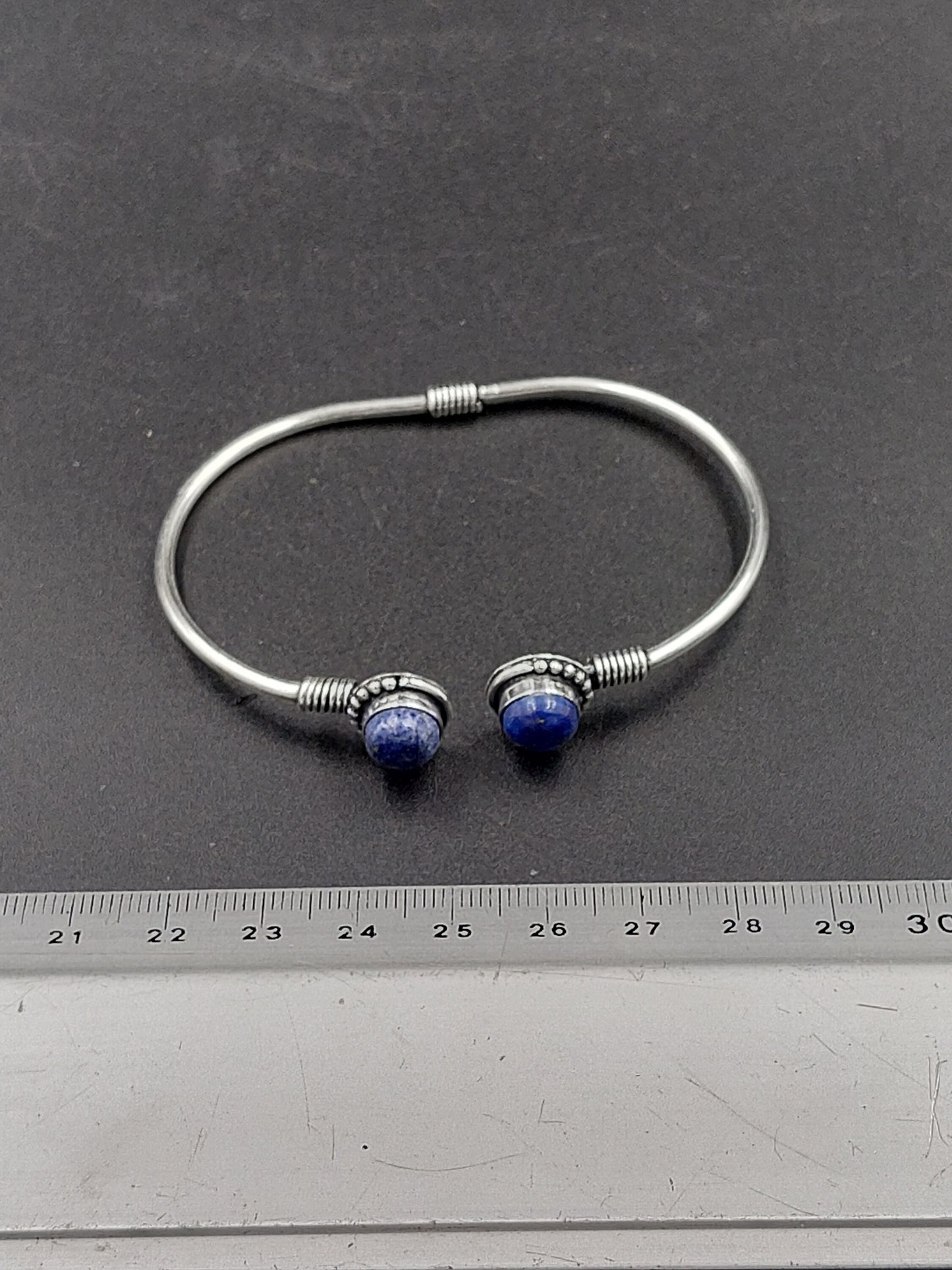 Lapislazuli Kristall Armband versilbert