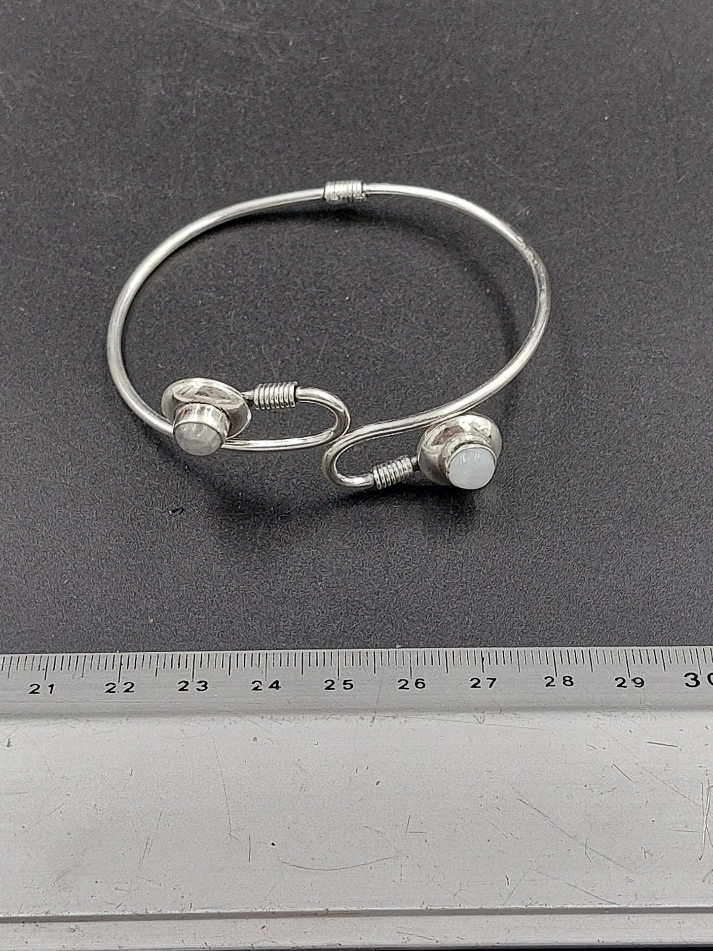 Mondstein Kristall Armband versilbert