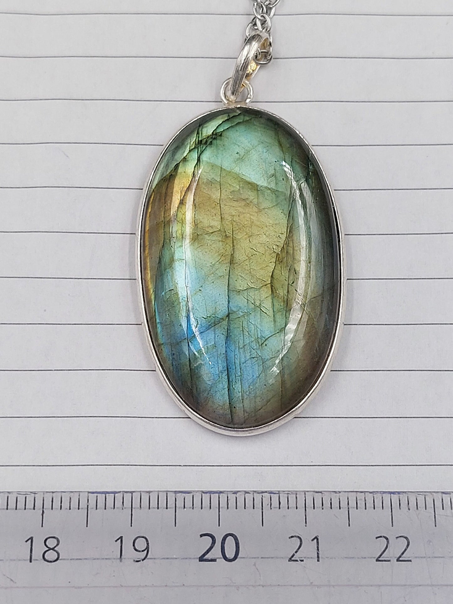 Luxus Labradorit Sterling Silber 925 Anhänger Cabochon Cut Healing Kristall Zubehör Sternzeichen Mineral Stein