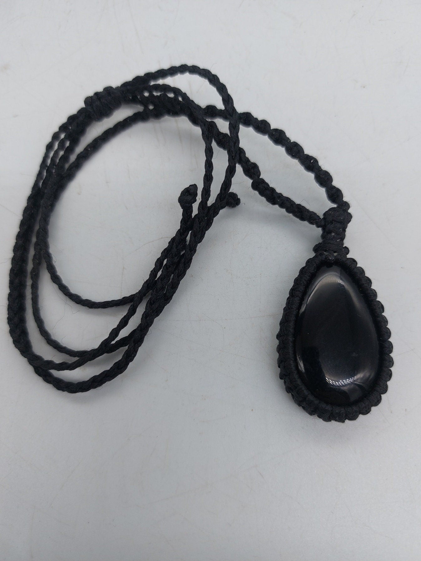 Κολιέ Smoky Quartz Crystal Macrame