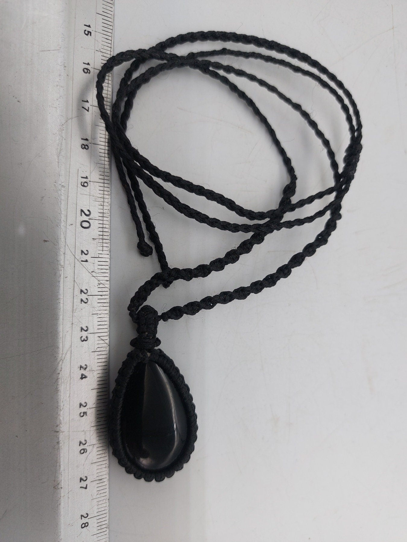 Κολιέ Smoky Quartz Crystal Macrame