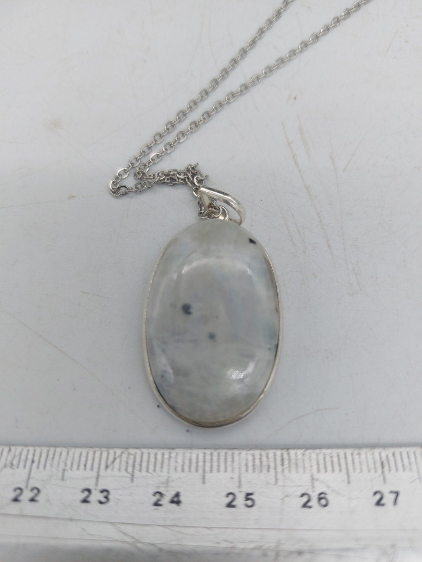 Mondstein Sterling Silber 925 Anhänger Cabochon Schliff Heilkristall