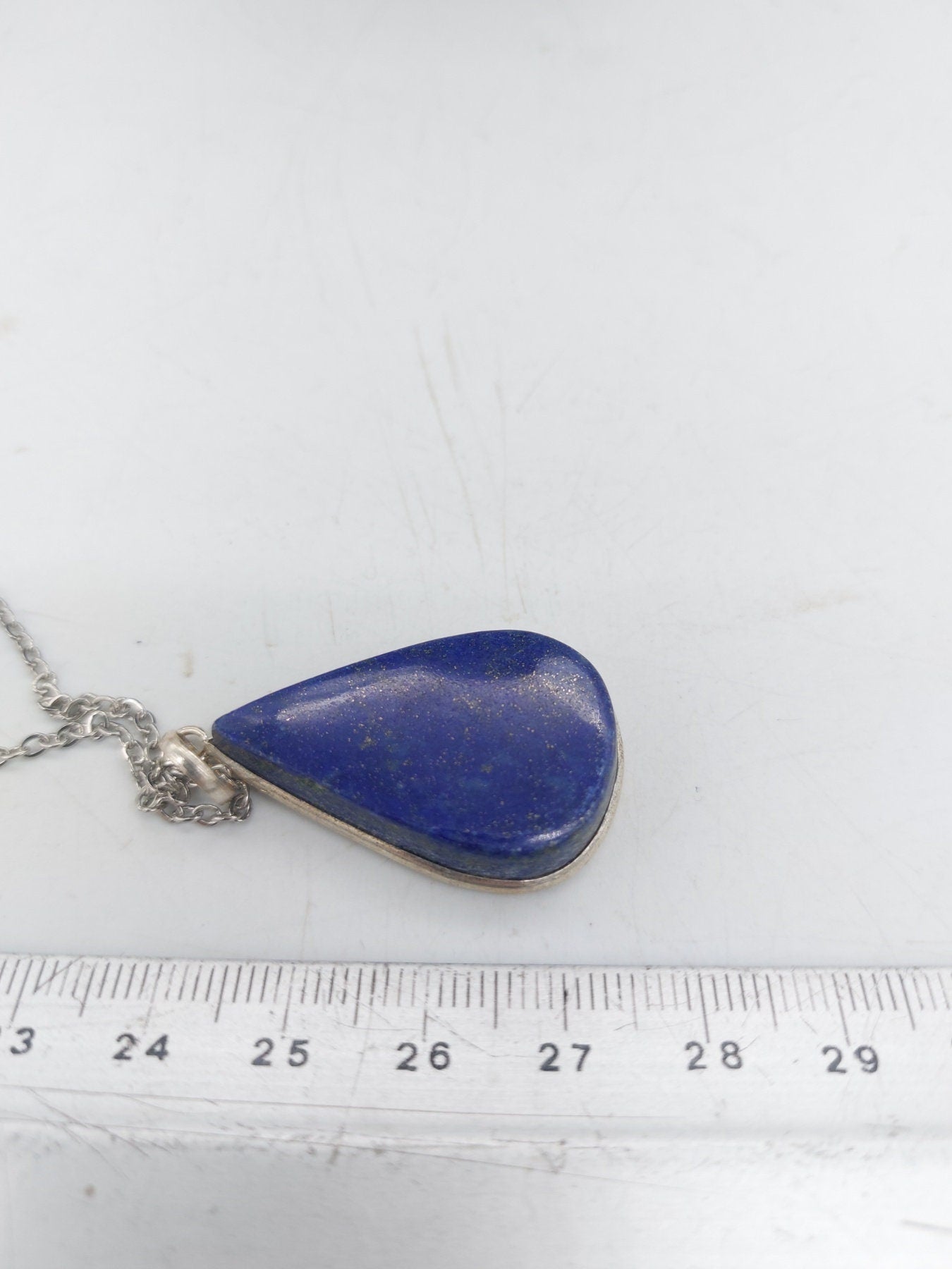 Lapislazuli Sterling Silber 925 Anhänger Cabochonschliff Heilkristall