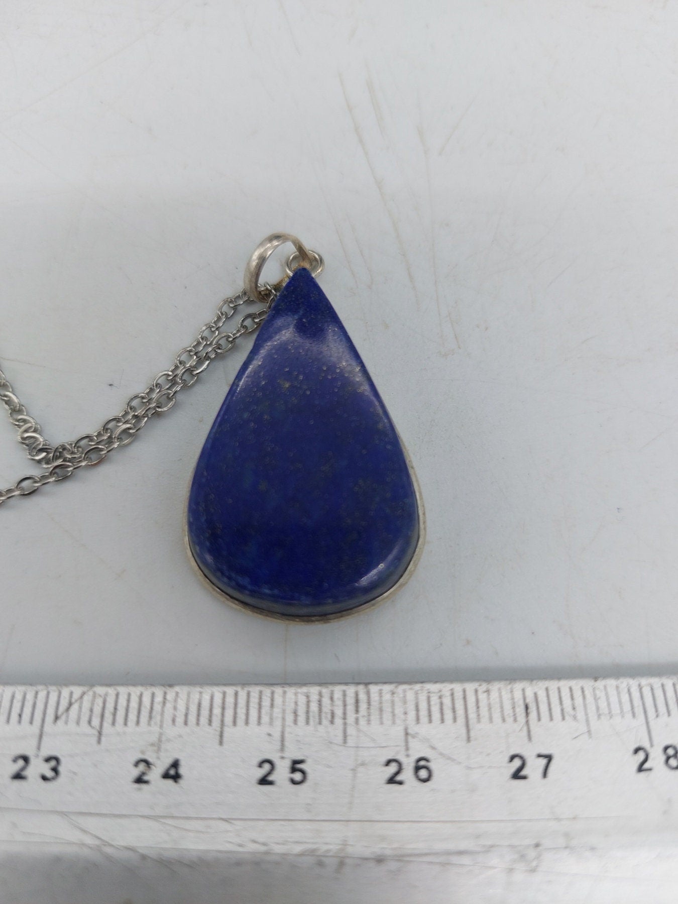 Lapislazuli Sterling Silber 925 Anhänger Cabochonschliff Heilkristall