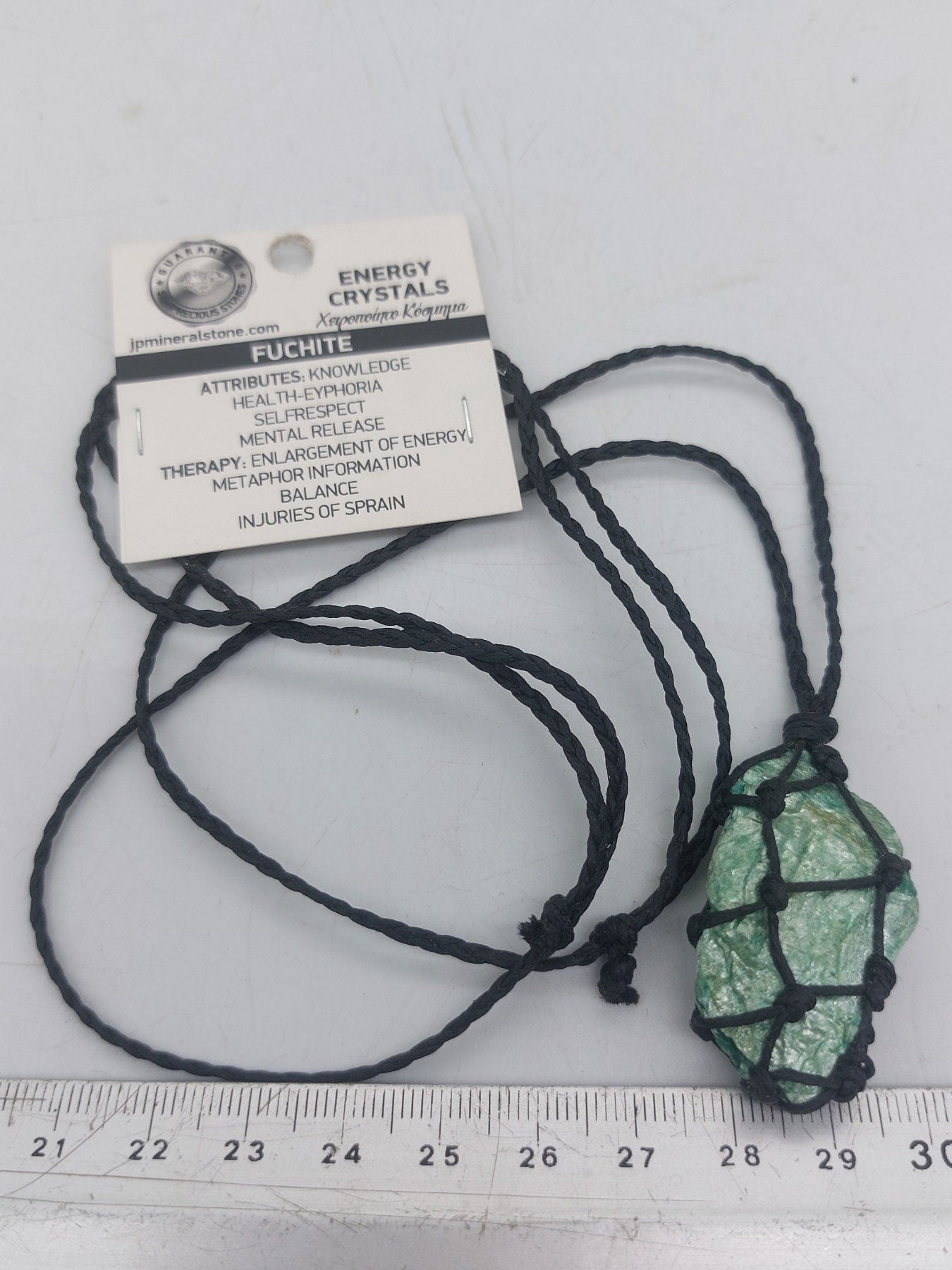 Fuchsit-Heilung-Mineralstein-Schutz-Energie-Makramee-Halskette gewickelt-Hippie-Stil-Geschenk