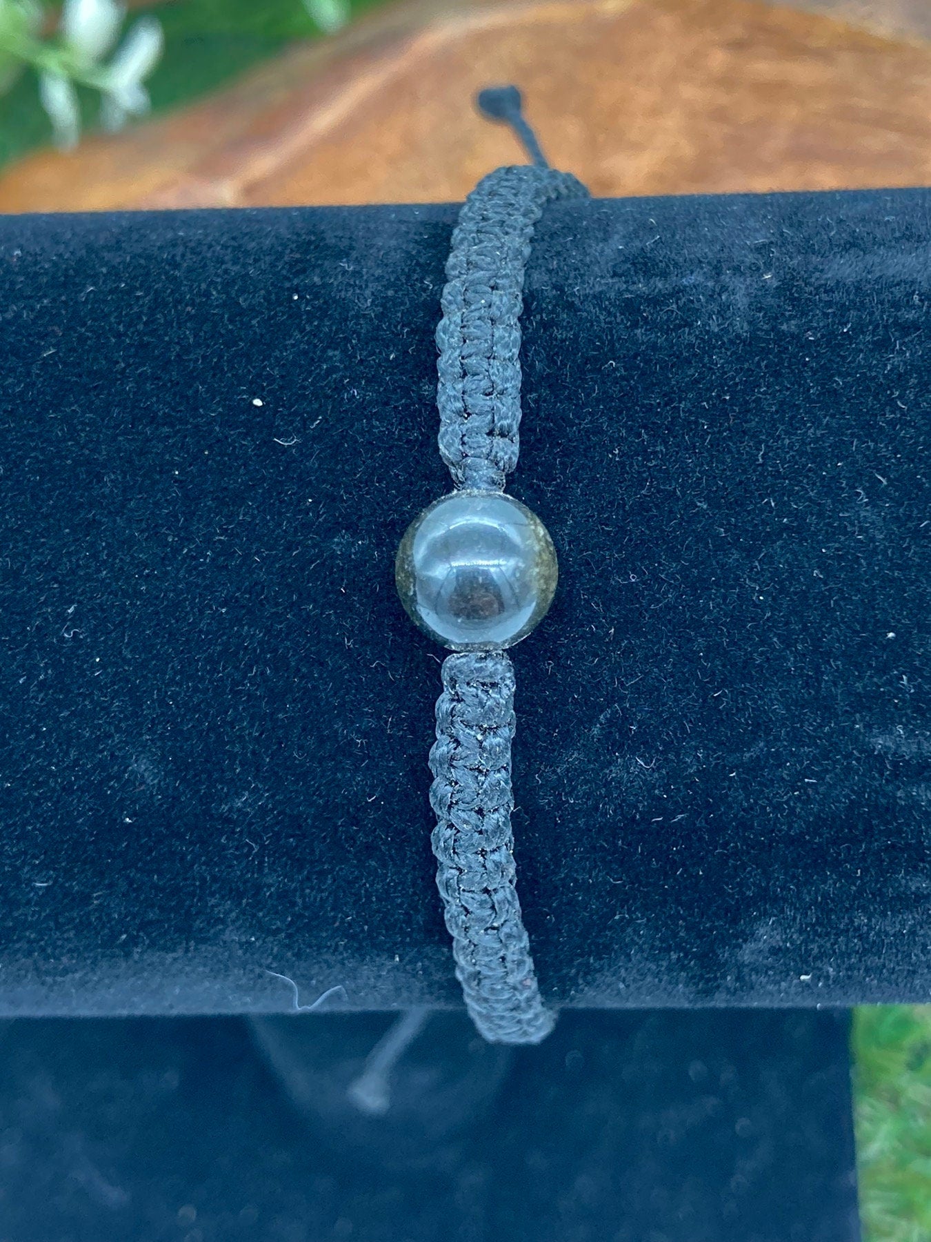 Golden Sheer Obsidian Kristall Perlenarmband handgefertigt