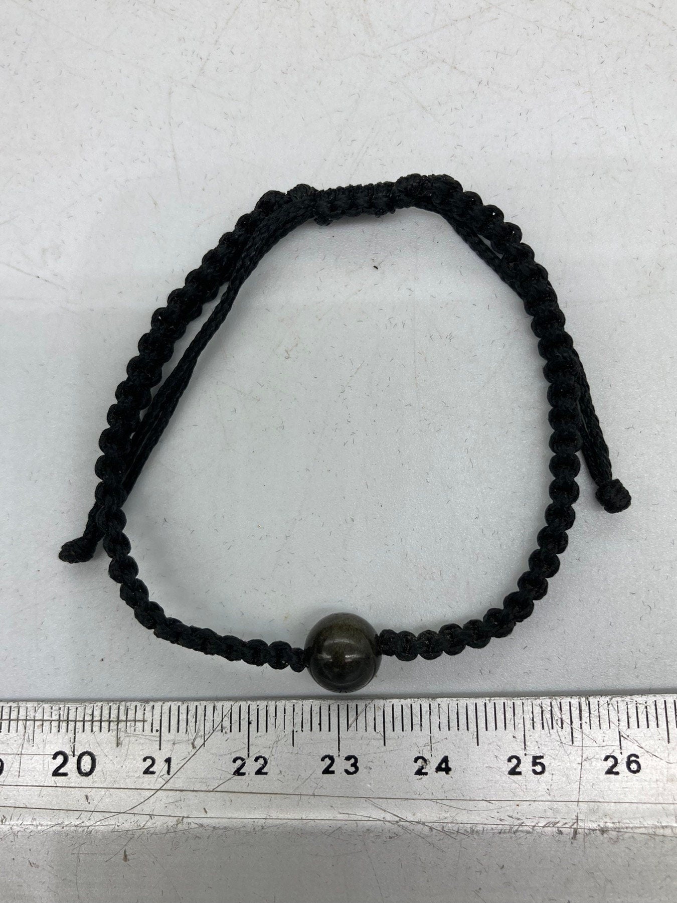 Golden Sheer Obsidian Kristall Perlenarmband handgefertigt