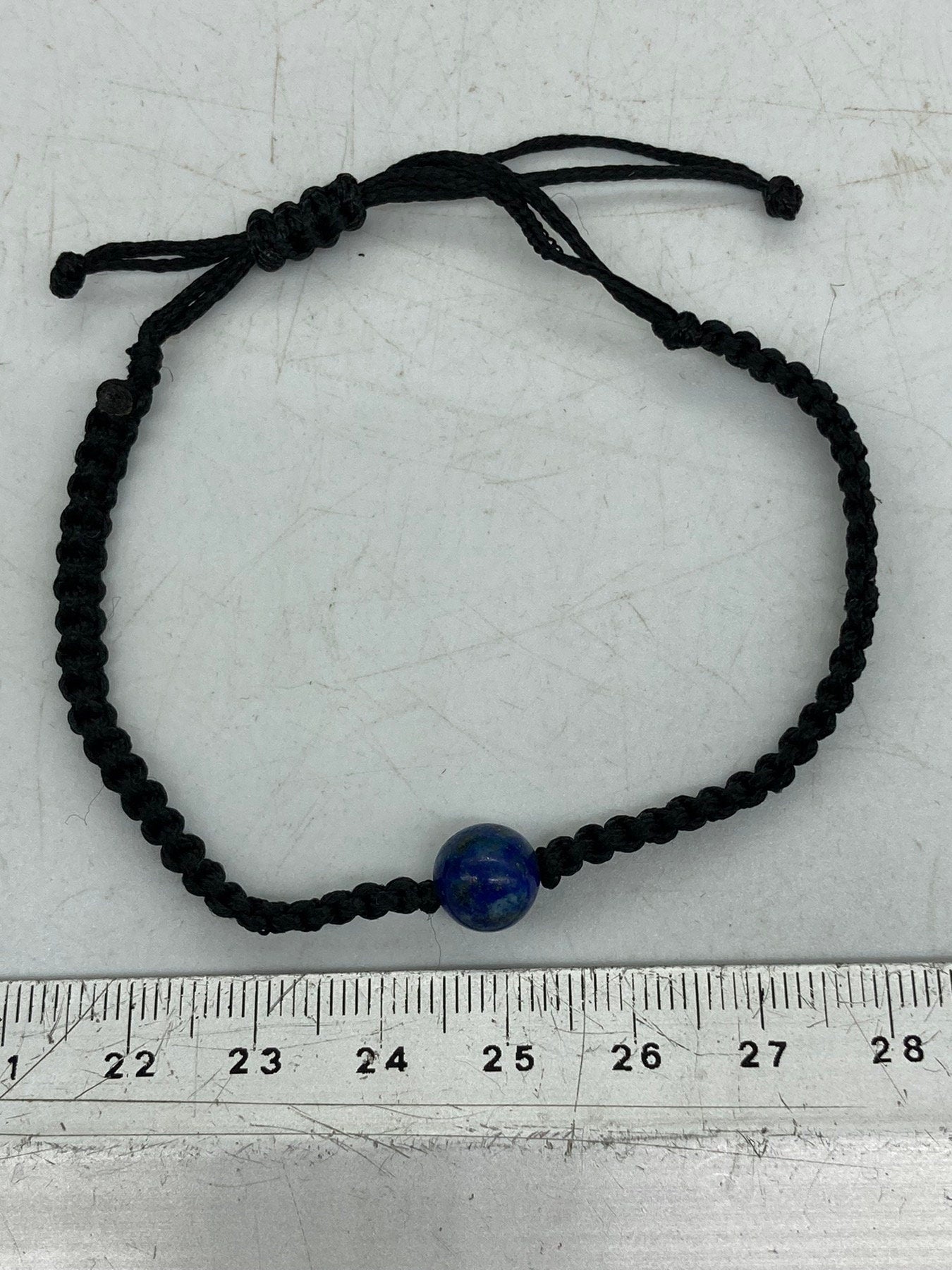 Lapislazuli Kristall Perlen Armband Handarbeit