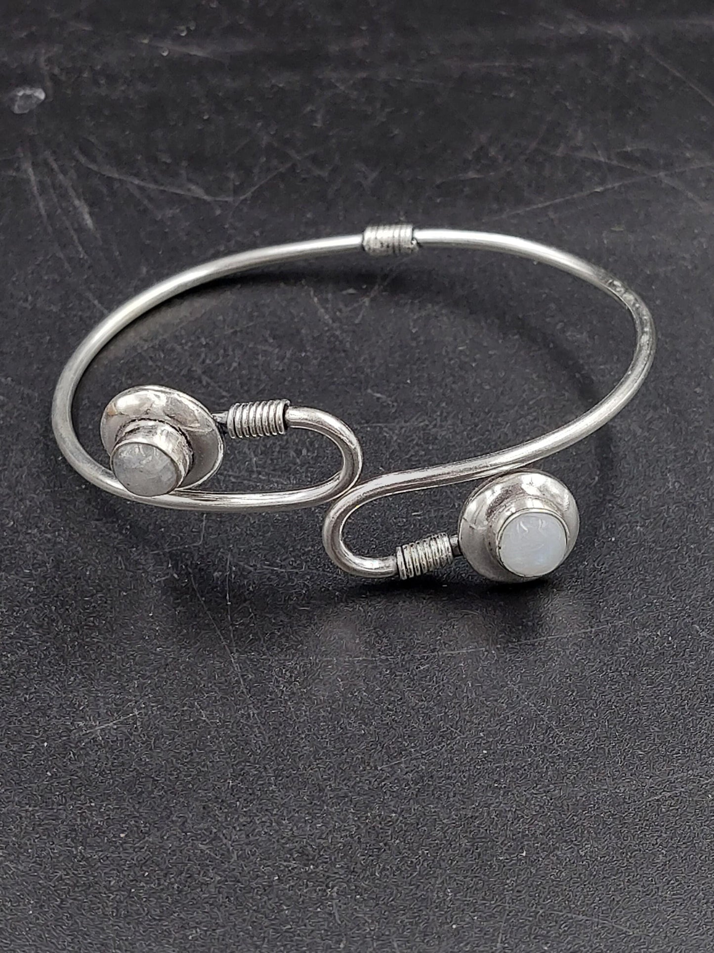 Mondstein Kristall Armband versilbert
