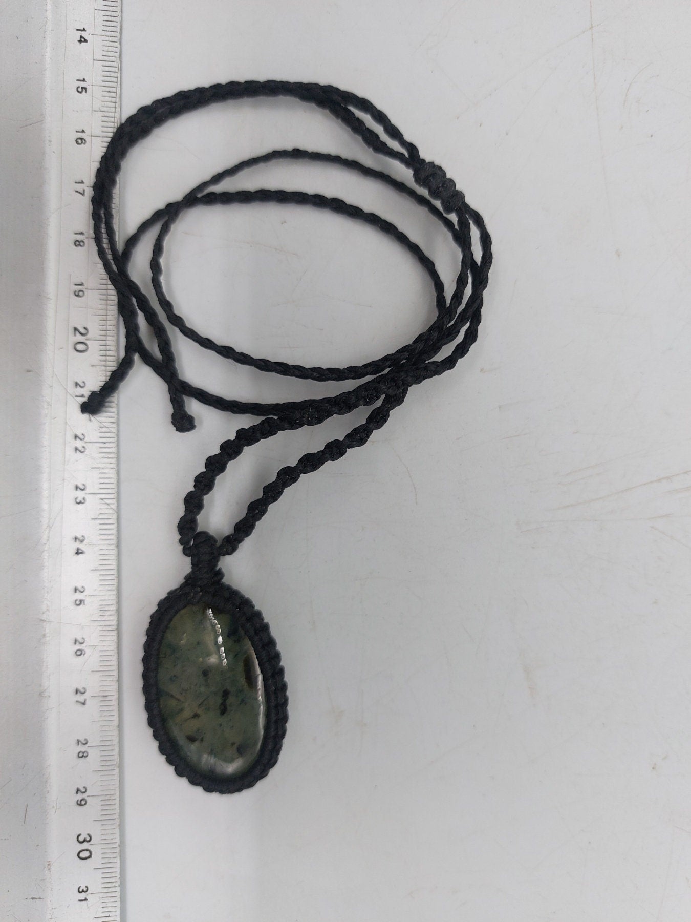 Κολιέ Prehnite Crystal Macrame