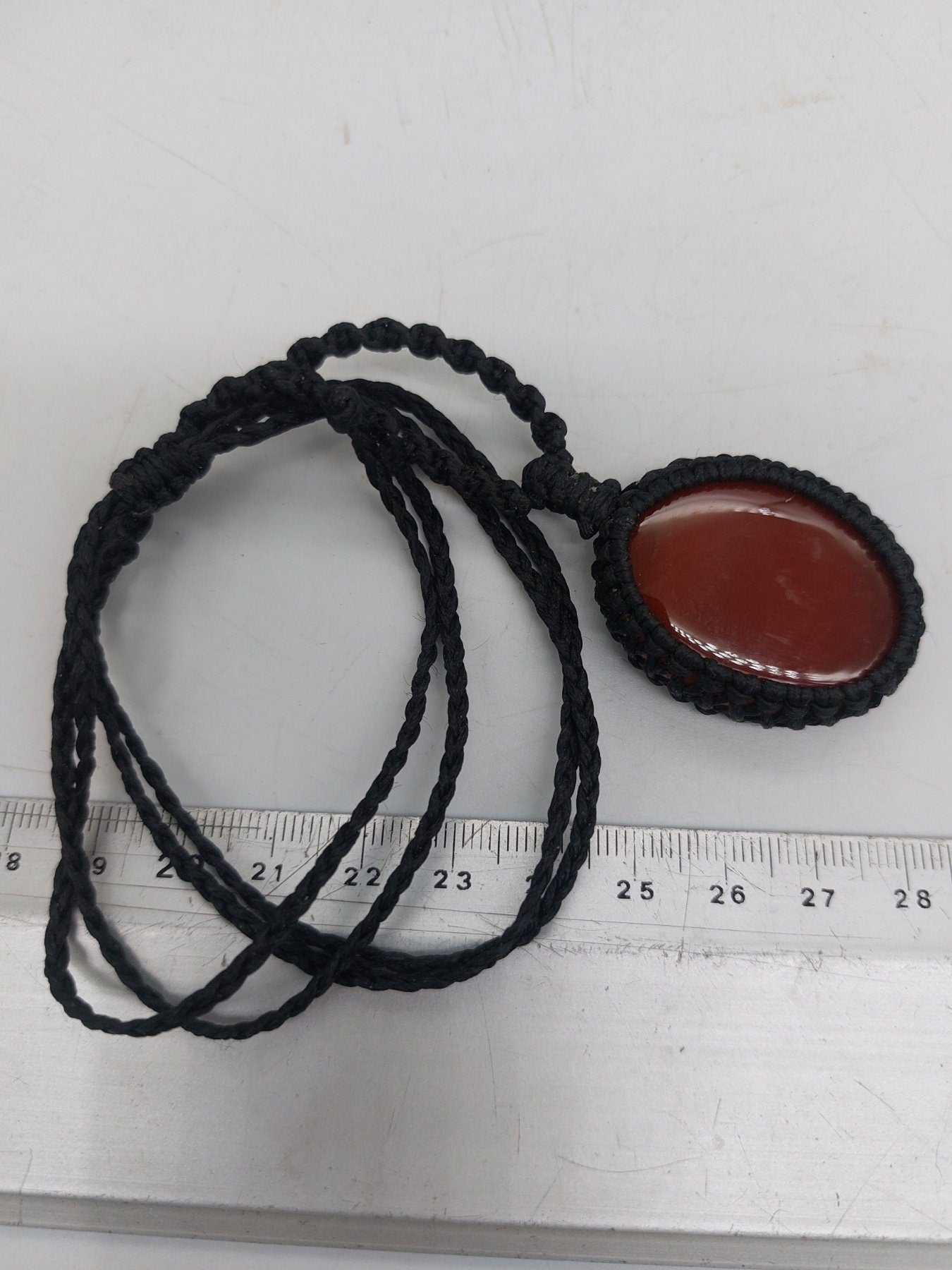 Κολιέ μακραμέ κρυστάλλου Carnelian
