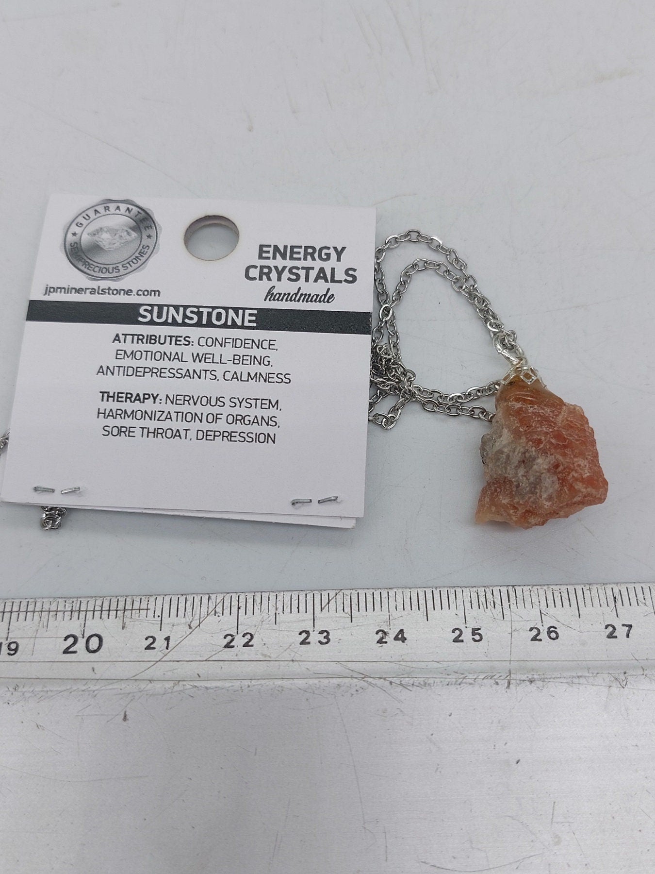 Περιδέραιο από φυσικό Sunstone Crystal