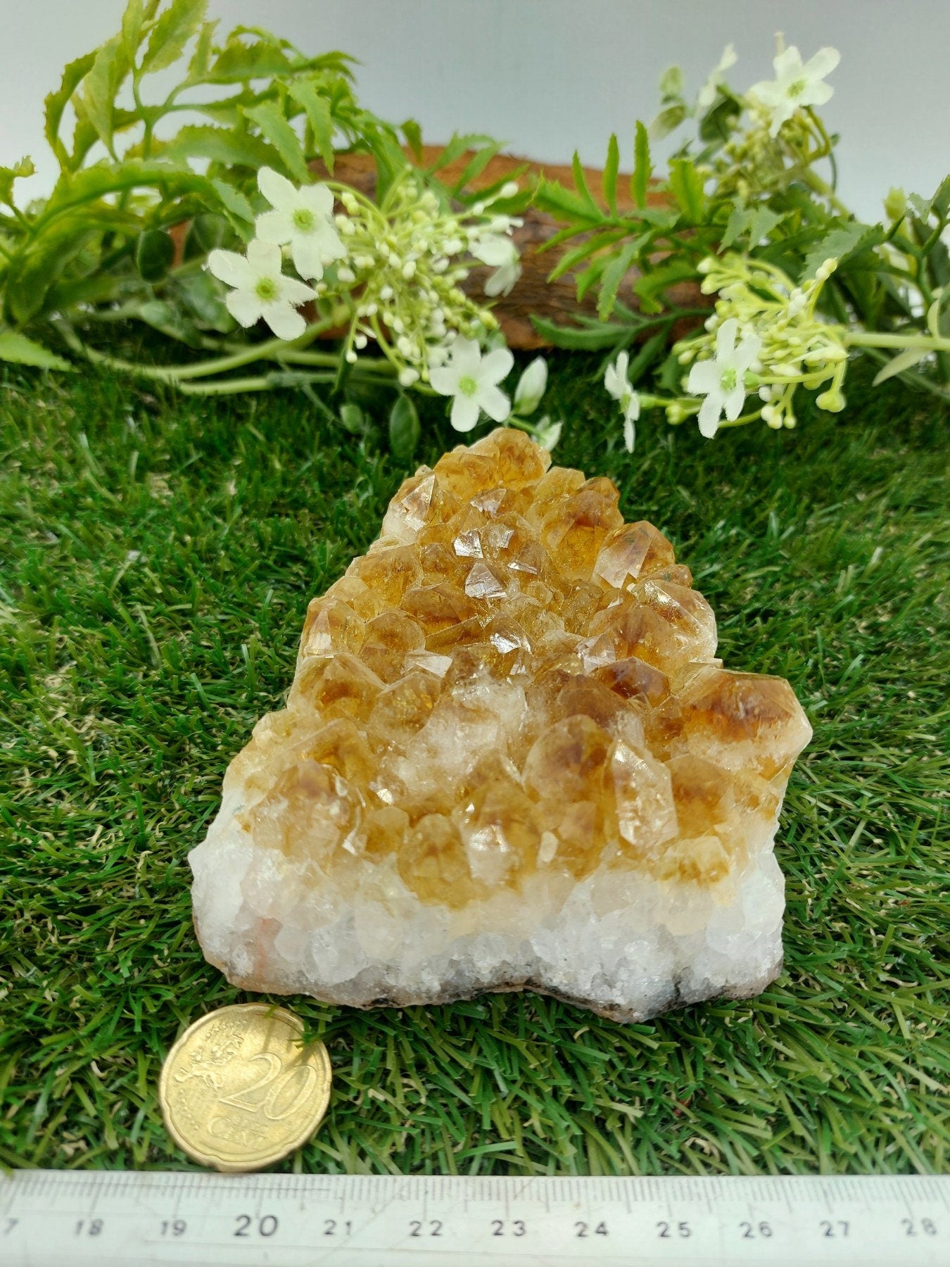 Citrine Rough Crystal Geode Διακόσμηση σπιτιού Ευτυχία Ευημερία