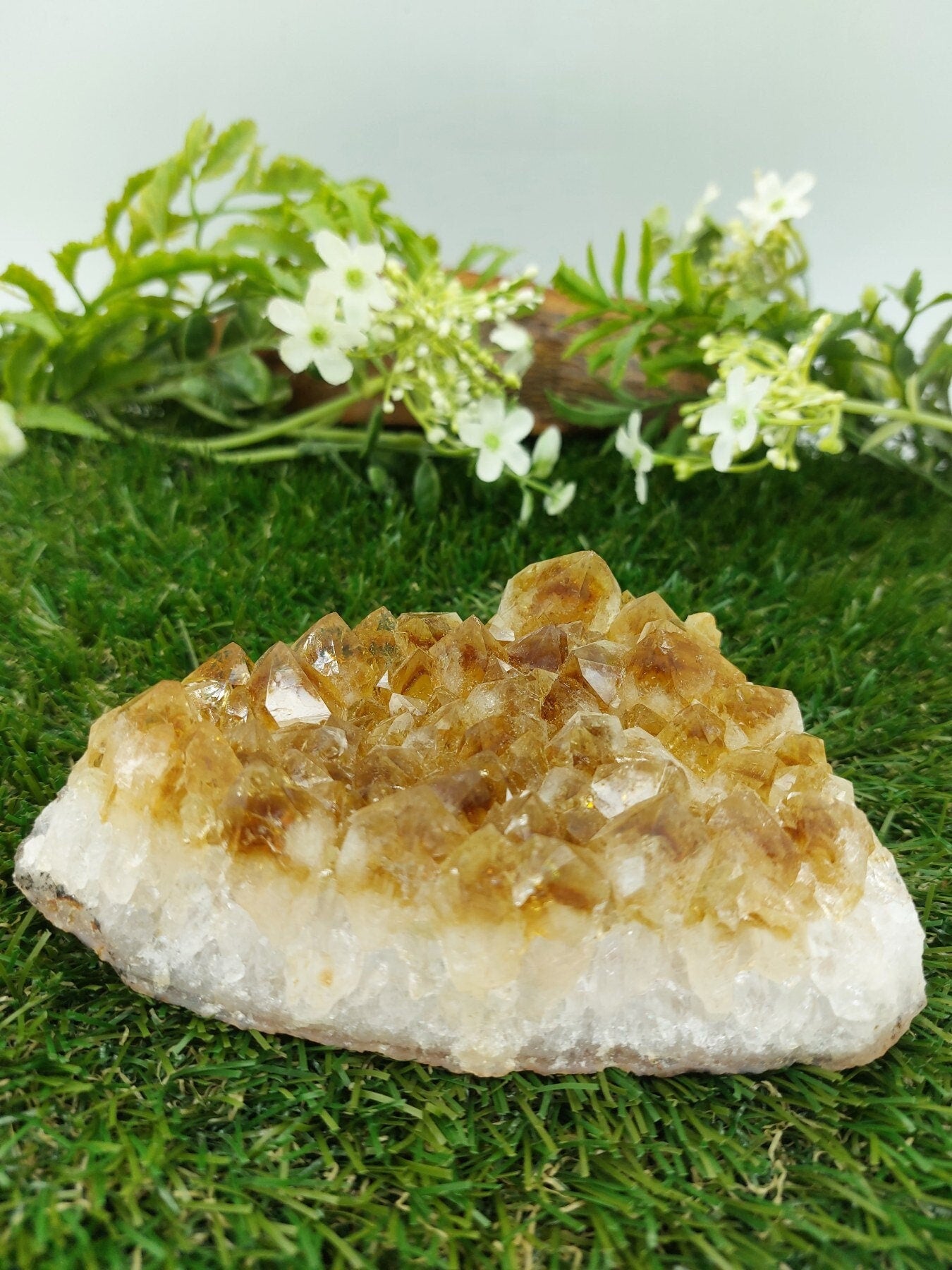 Citrine Rough Crystal Geode Διακόσμηση σπιτιού Ευτυχία Ευημερία