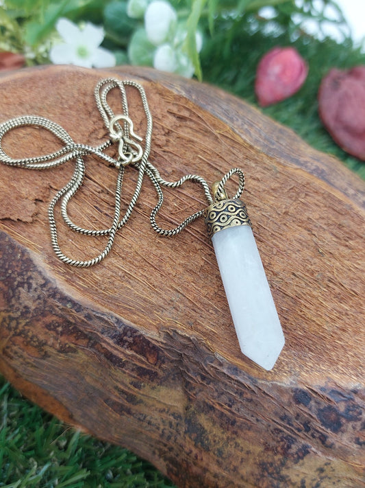 Halskette aus Rosenquarz-Spitzkristall - Accessoires - brasilianischer Kristall