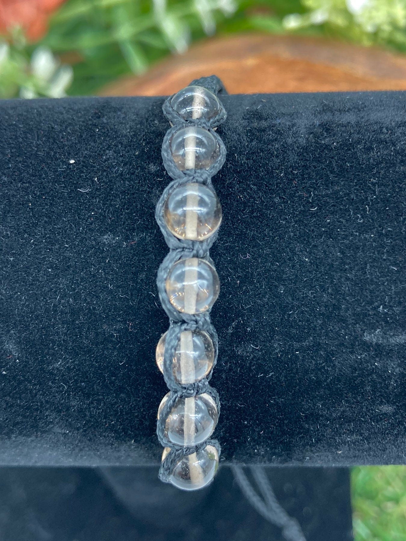Rauchquarz Kristall Perlen Armband handgefertigt