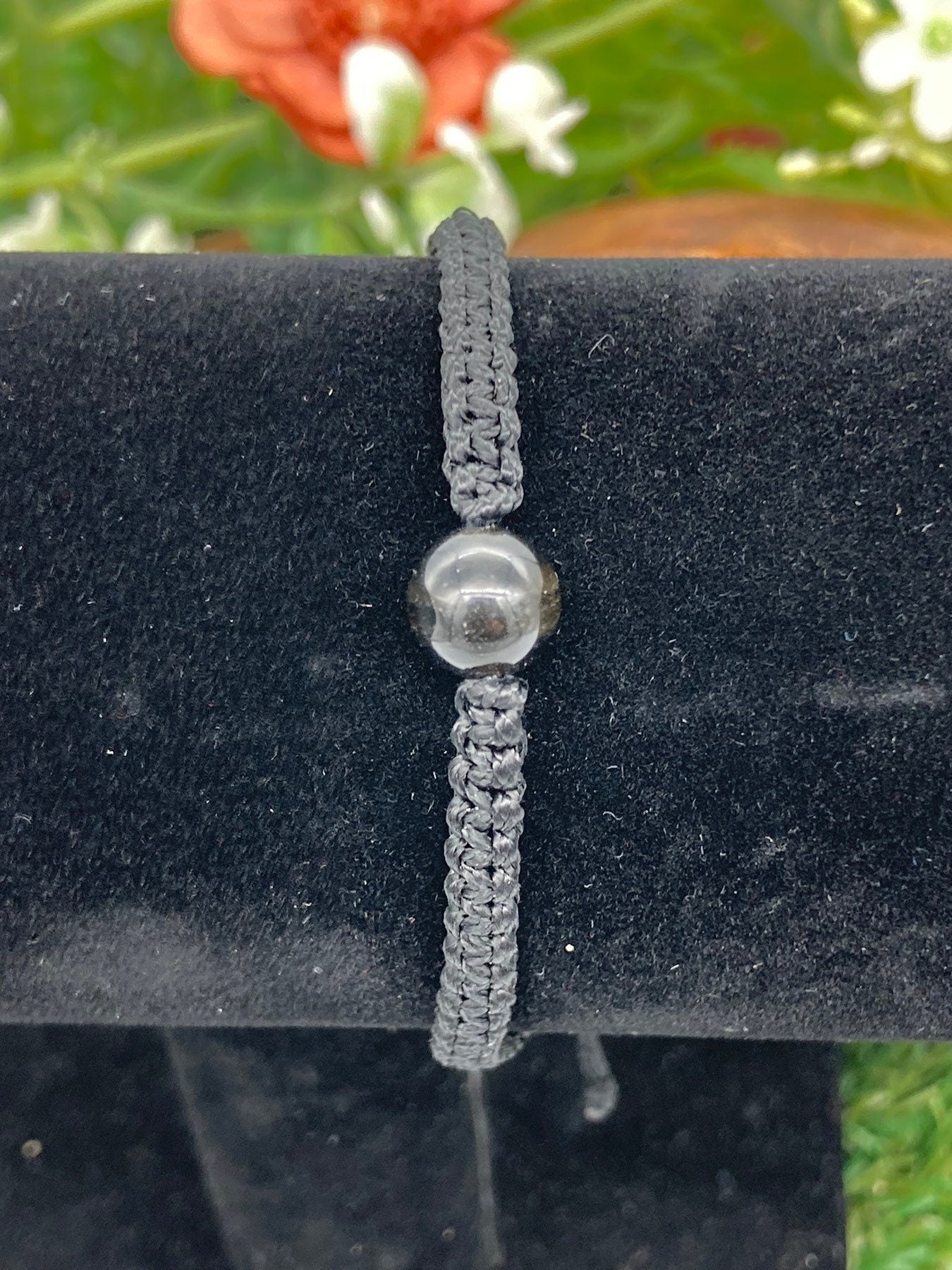 Rauchquarz Kristall Perlenarmband handgefertigt
