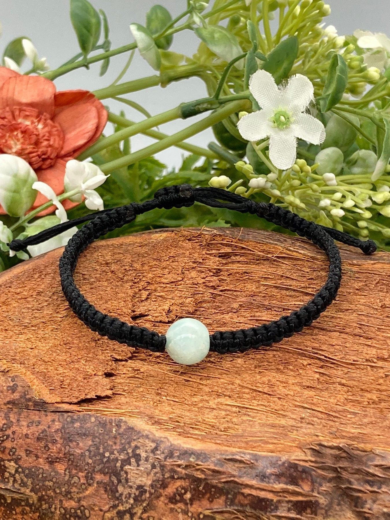 Amazonit Kristall Perlen Armband Handarbeit