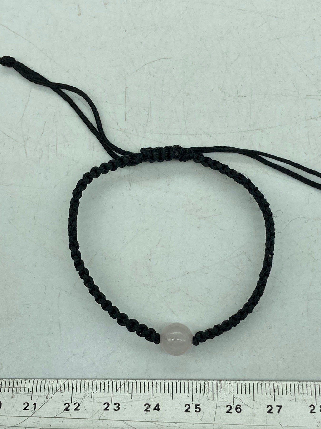 Armband mit Rosenquarz-Kristallperlen