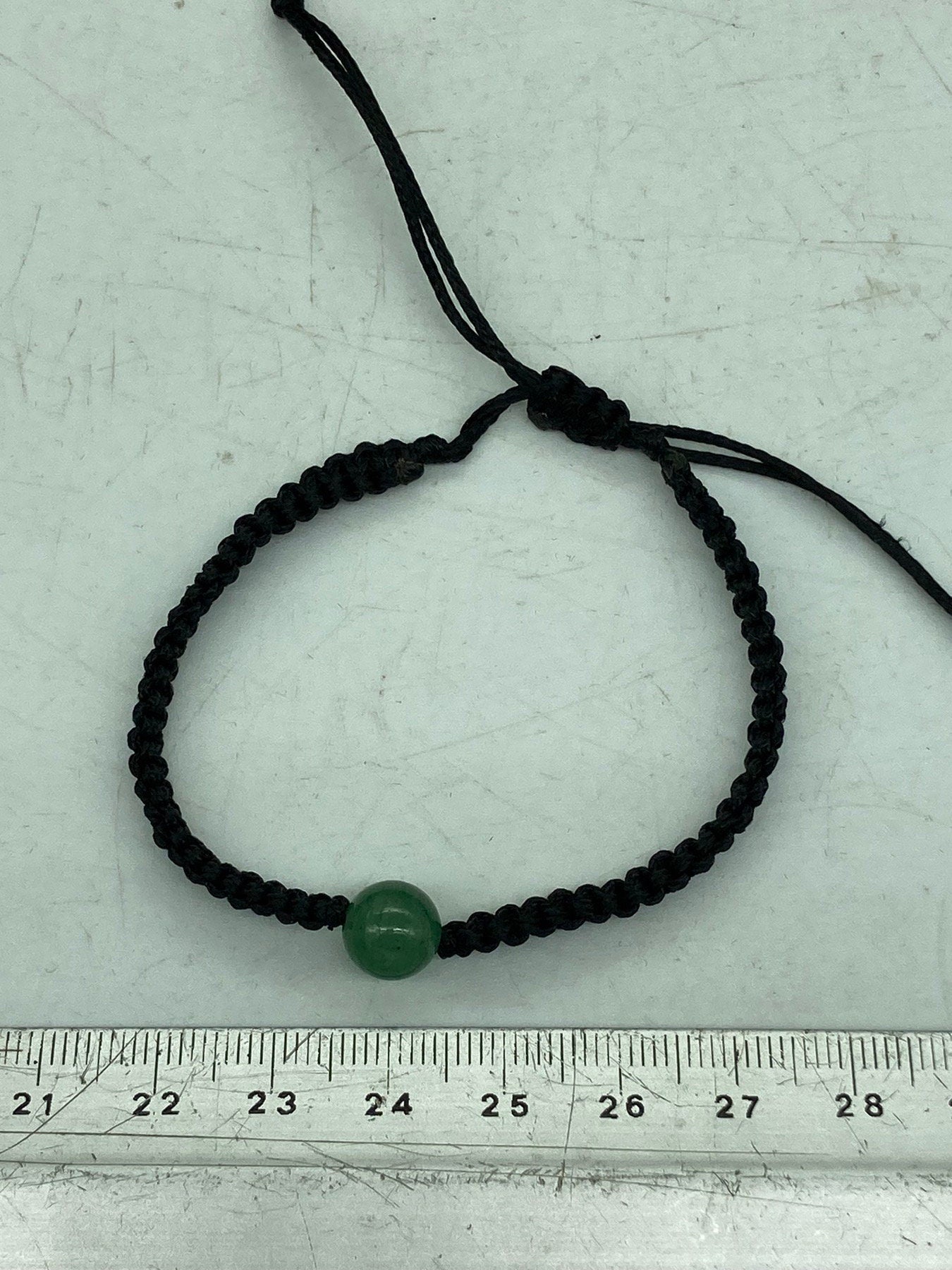 Grünes Aventurin Kristall Perlenarmband handgefertigt