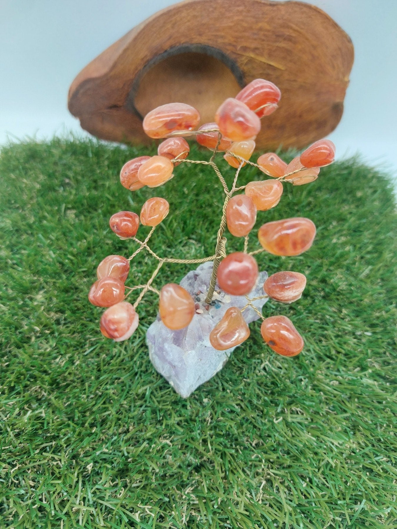 Carnelian Crystal Tree of Life με Διακόσμηση σπιτιού με βάση αμέθυστου