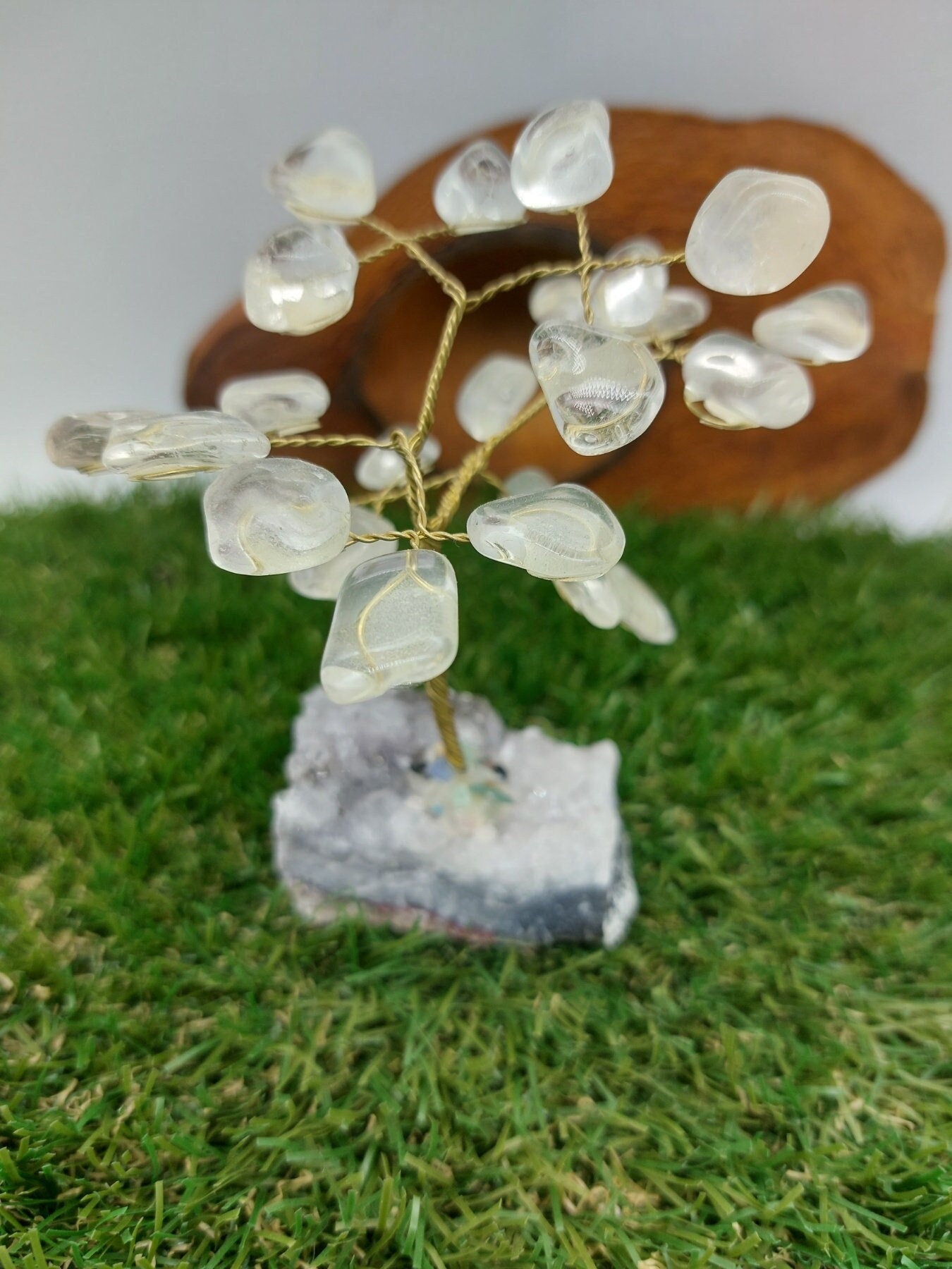 Clear Quartz Crystal Tree of Life με Διακόσμηση σπιτιού με βάση αμέθυστου