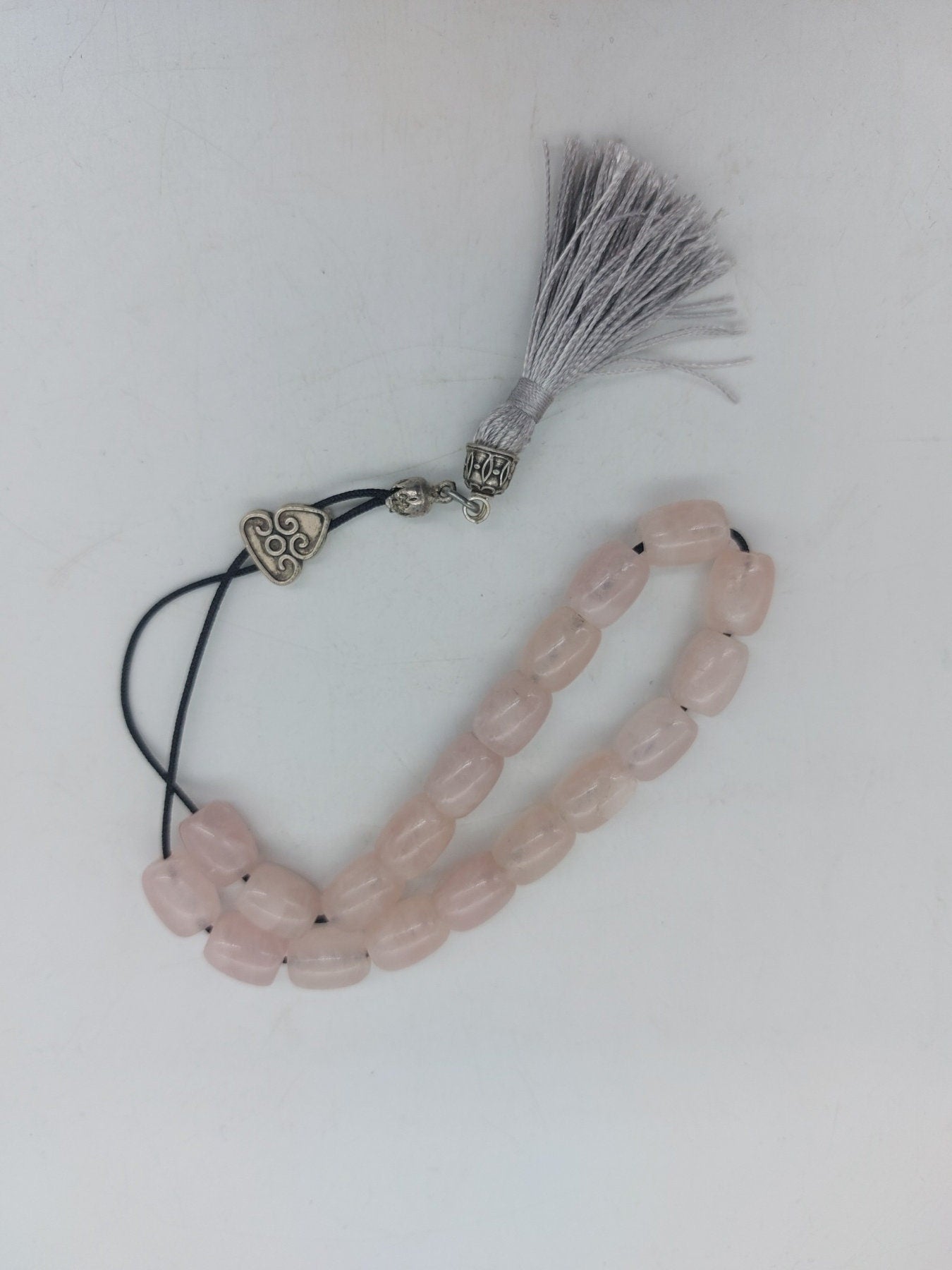 Κρύσταλλο Rose Quartz -Χειροποίητες-Χάντρες Worry-Μίαανδρος-Ελληνικό κομπολόι-Ελληνική κουλτούρα-Ιδέα δώρου-Ανδρικά αξεσουάρ