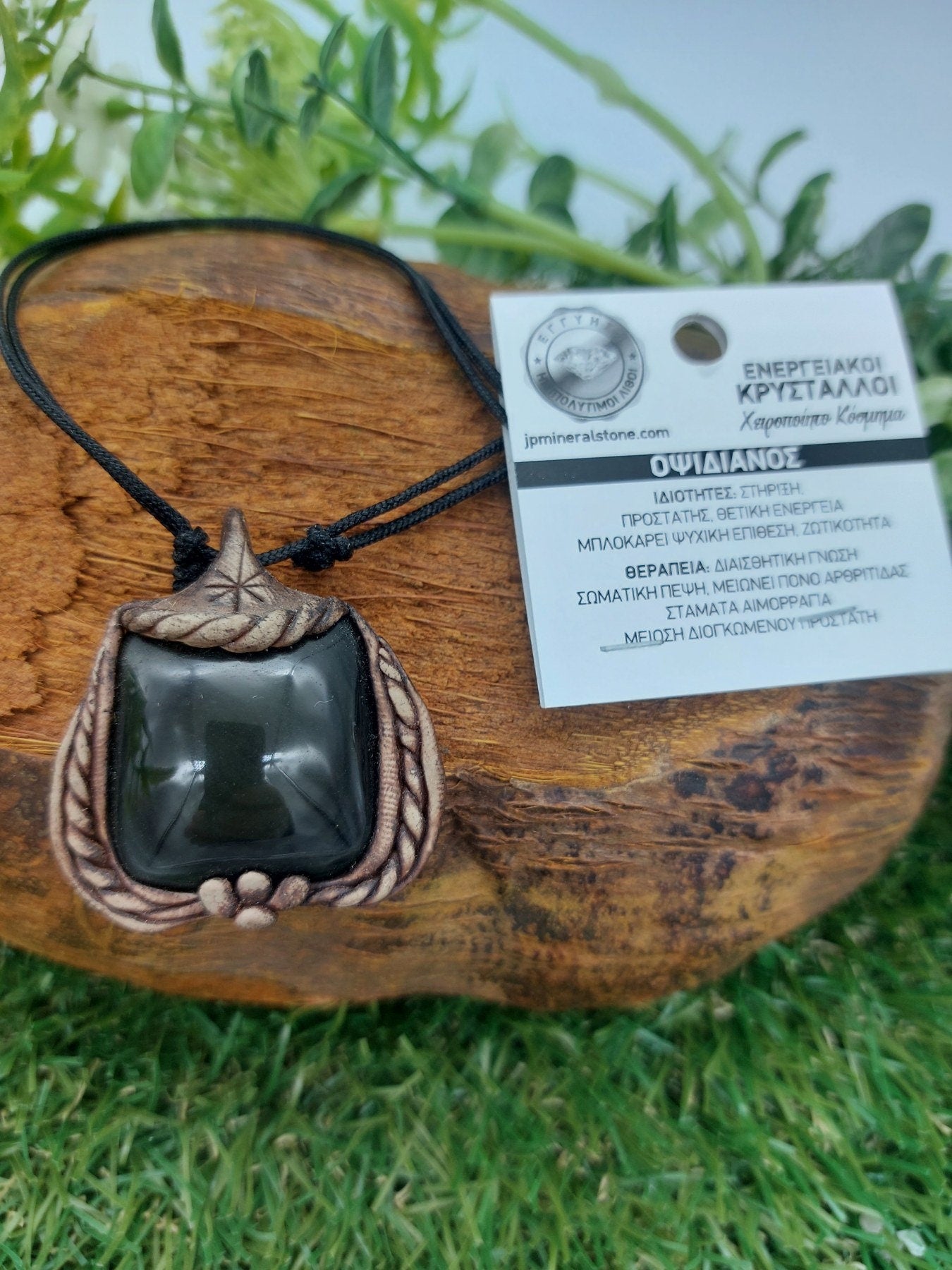 Natürliche handgefertigte Halskette - Regenbogen-Obsidianstein im Kapuzinerschliff - Heilkristall-Zubehör Sternzeichen-Mineralstein