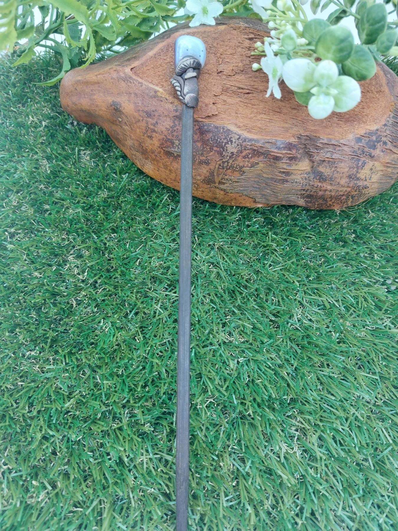 Lila Achat Kristallstab -Feenstab-Zauberstab-Naturstab Heilkristall Sternzeichen Mineralstein