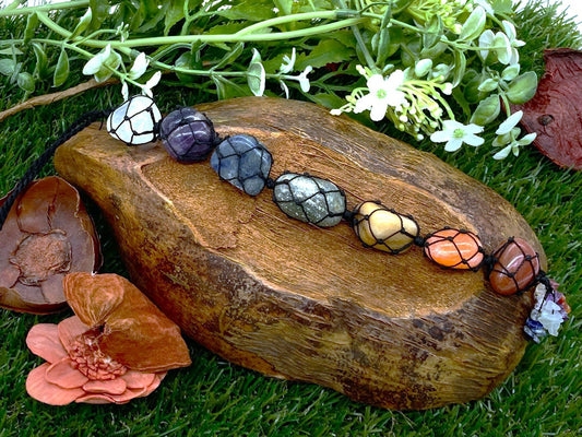 Chakra Stones Healing Tool Macrame