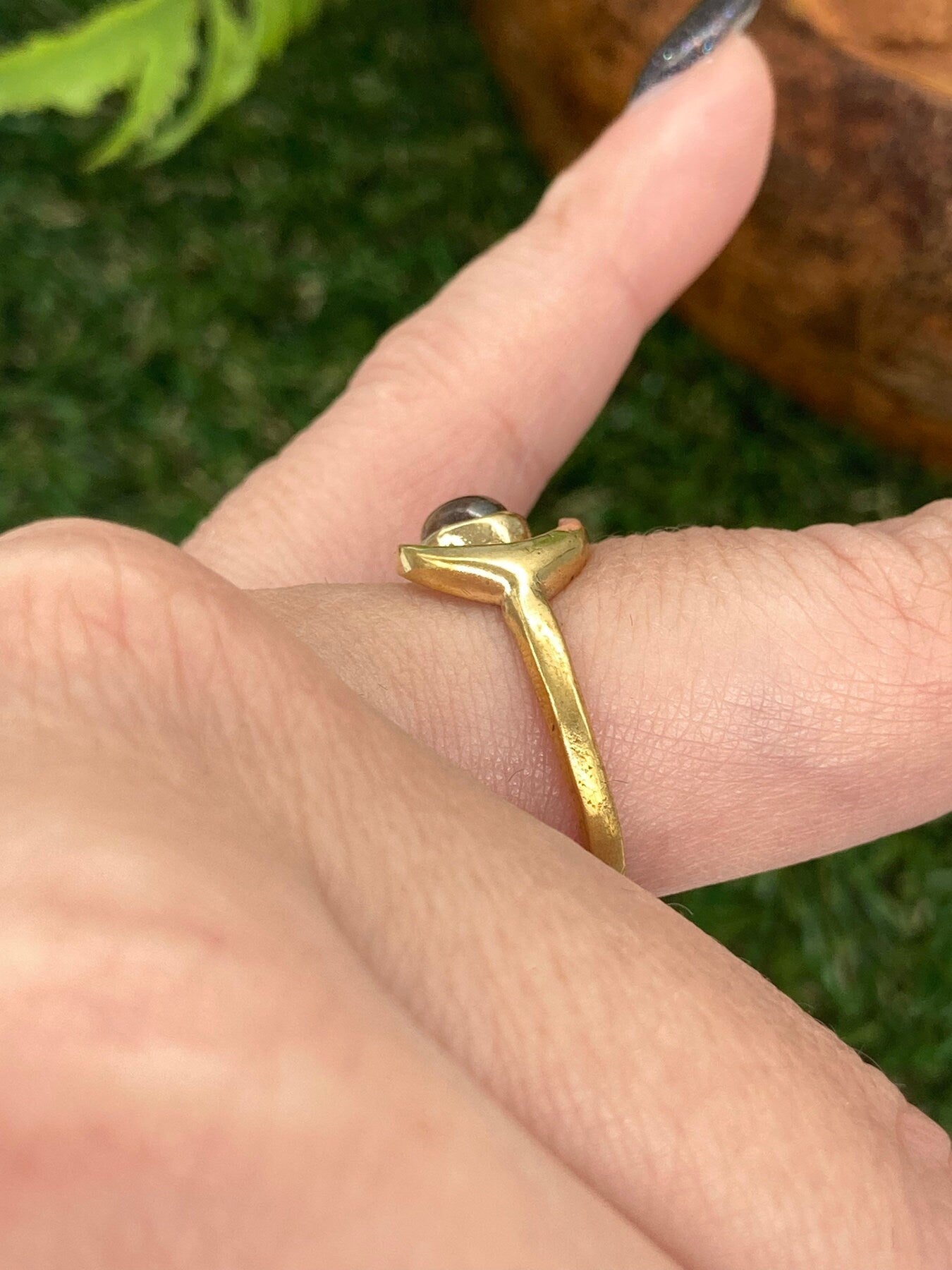 Δαχτυλίδι από κρυστάλλινο ορείχαλκο Tiger's Eye