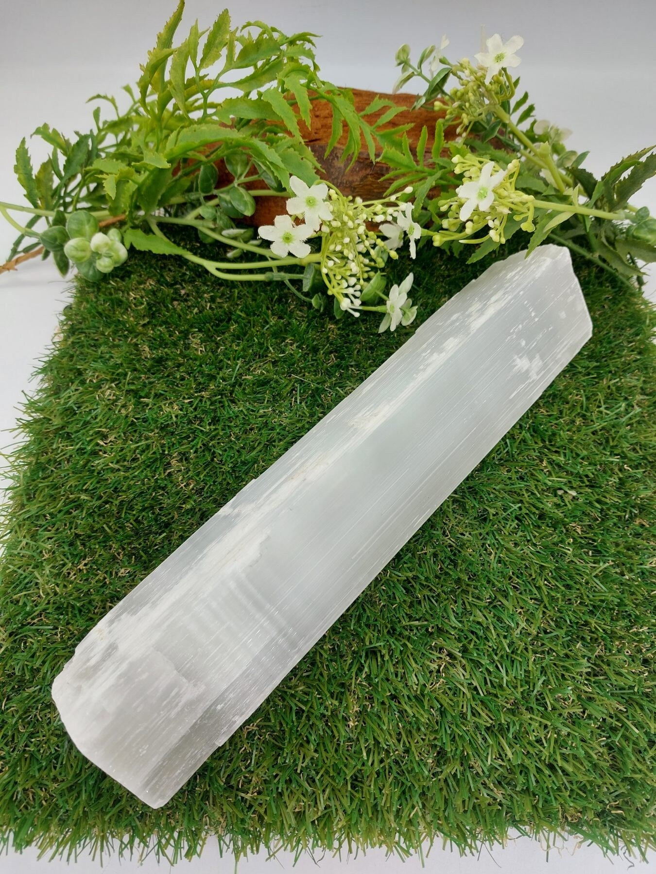 Selenite Crystal Raw Piece Bar Natural Healing Cleaning