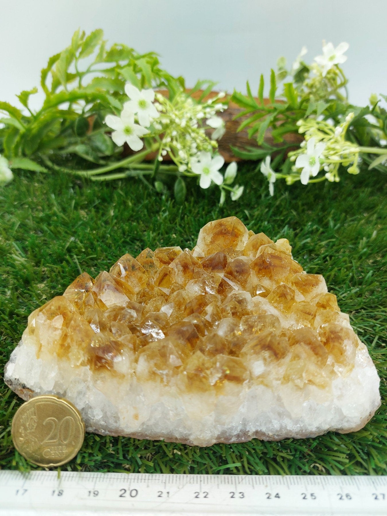 Citrine Rough Crystal Geode Διακόσμηση σπιτιού Ευτυχία Ευημερία