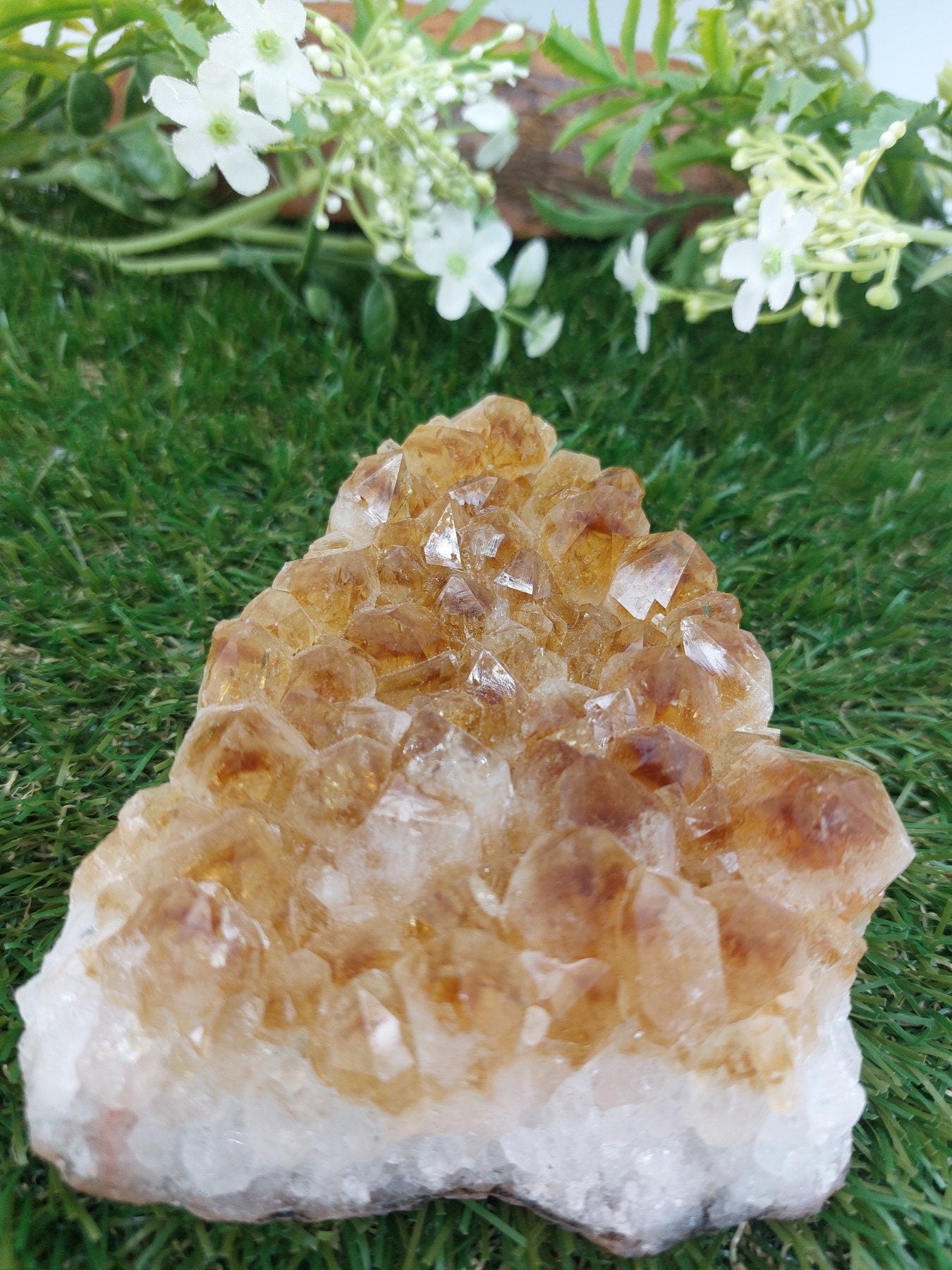 Citrine Rough Crystal Geode Διακόσμηση σπιτιού Ευτυχία Ευημερία