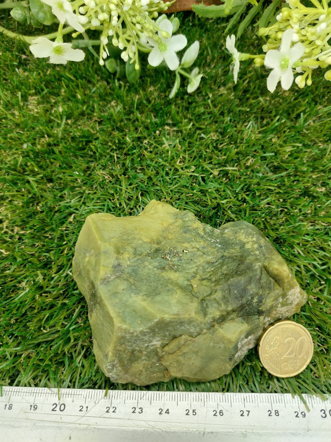 Serpentine με Πυρίτη Rough Crystal Σπάνιο Συλλεκτικό Διακόσμηση σπιτιού