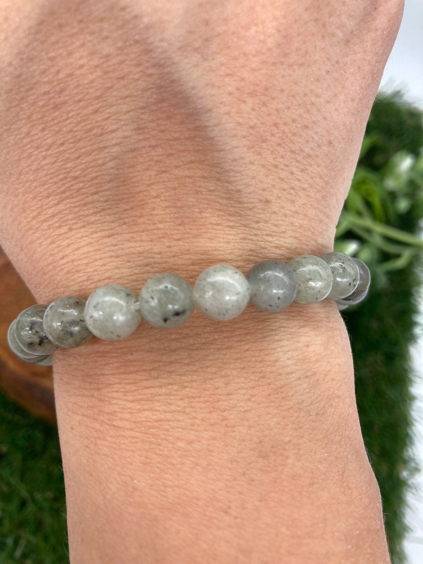Labradorit Naturkristall 8MM Perlen Armbänder, Handgelenk Armband, Stretch Armband, Perlenarmband, handgemachtes Geschenk, Kristallarmband