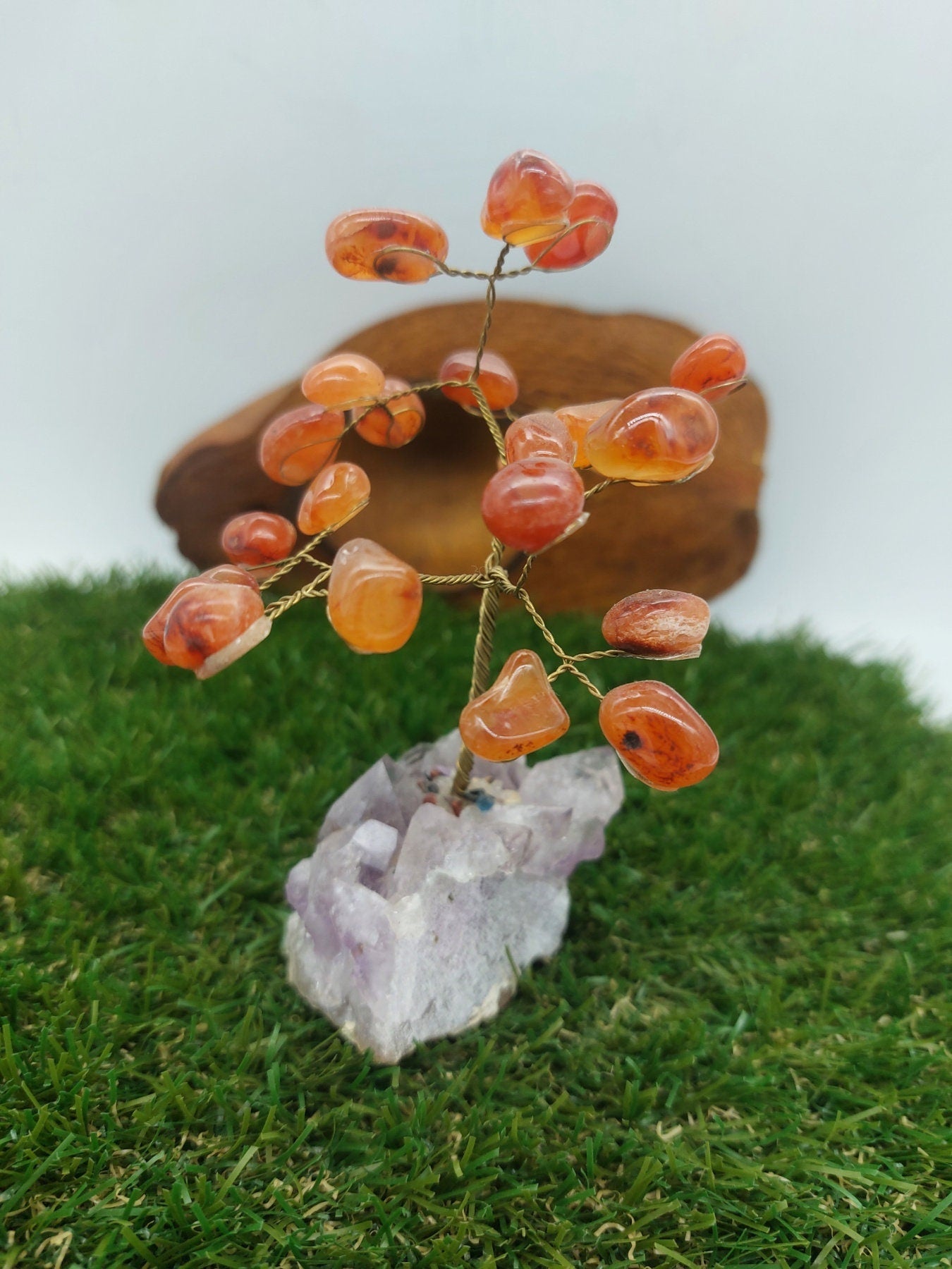 Carnelian Crystal Tree of Life με Διακόσμηση σπιτιού με βάση αμέθυστου