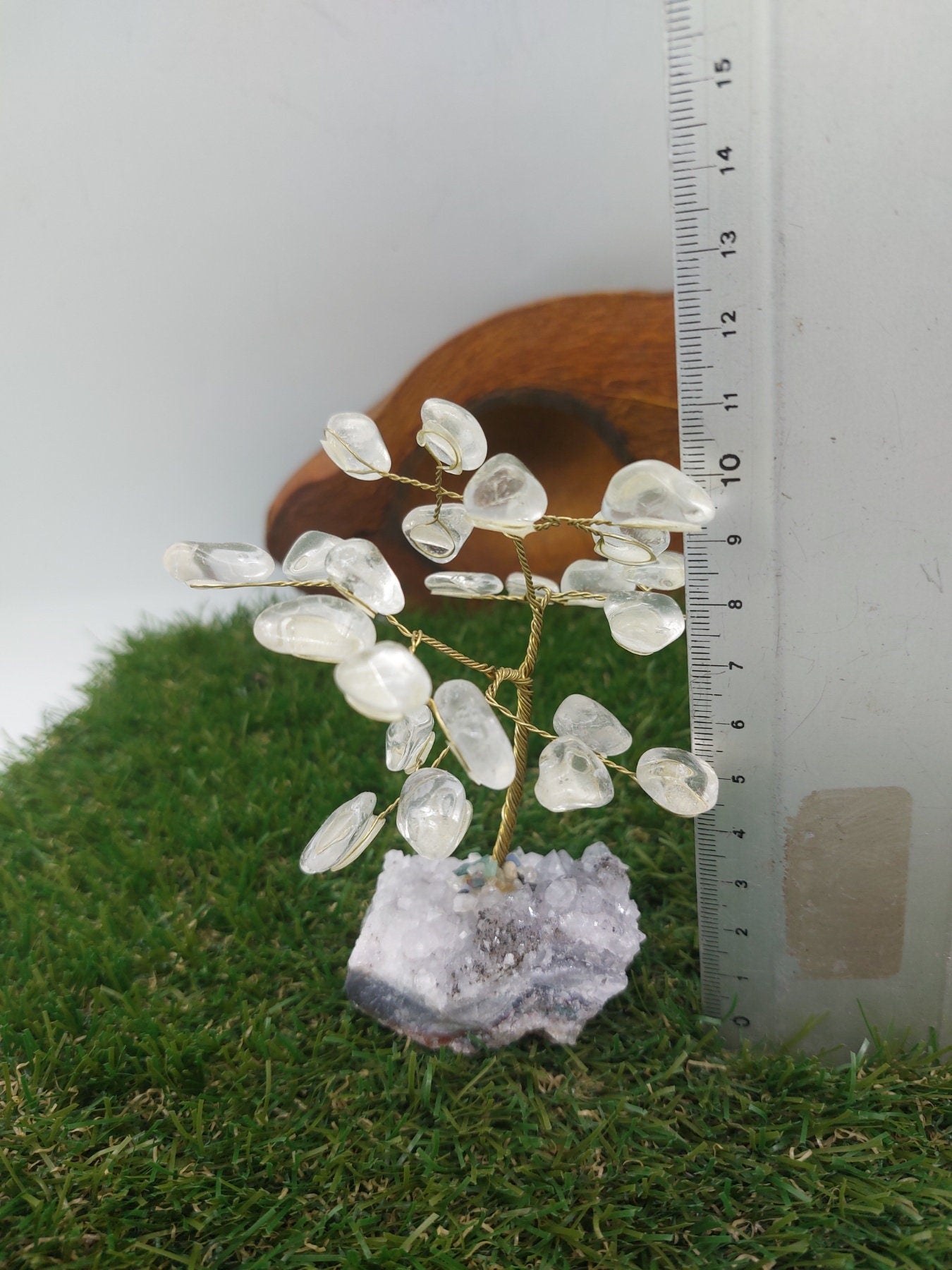 Clear Quartz Crystal Tree of Life με Διακόσμηση σπιτιού με βάση αμέθυστου