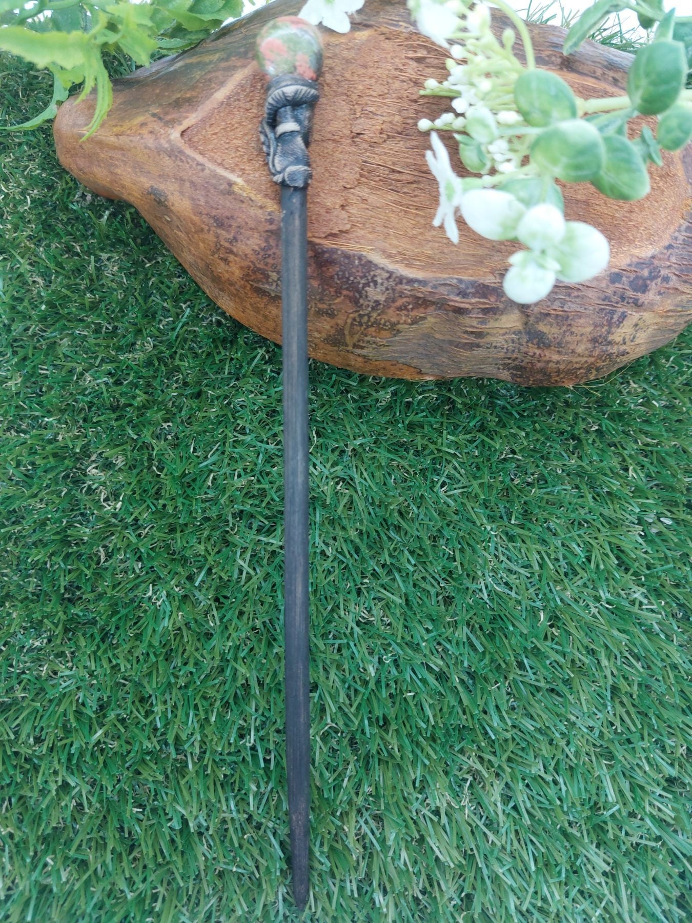 Unakite Crystal Polished Wand -Fairy Wand-Wizard Wand-Nature Wand Healing Crystal Zodiac Mineral Stone