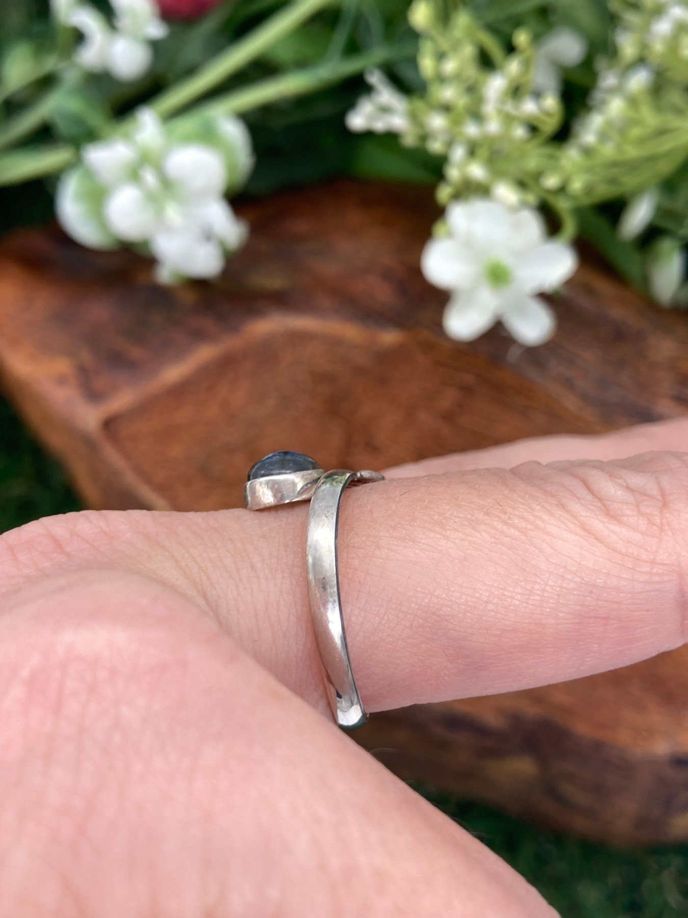 Labradorit Kristall Sterling Silber 925 Ring Top Qualität handgefertigt