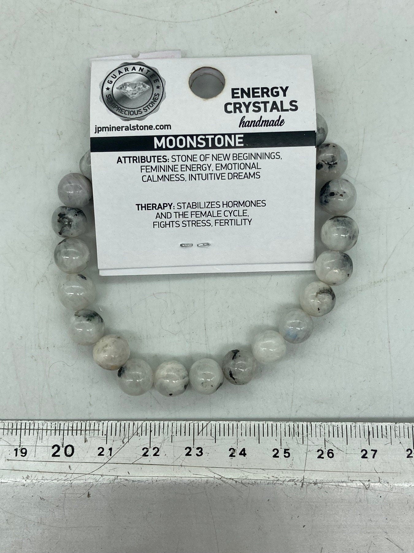 Mondstein Naturkristall 8MM Perlen Armbänder, Handgelenk Edelstein Armband, Stretch Armband, Perlenarmband, handgemachtes Geschenk, Kristall Armband