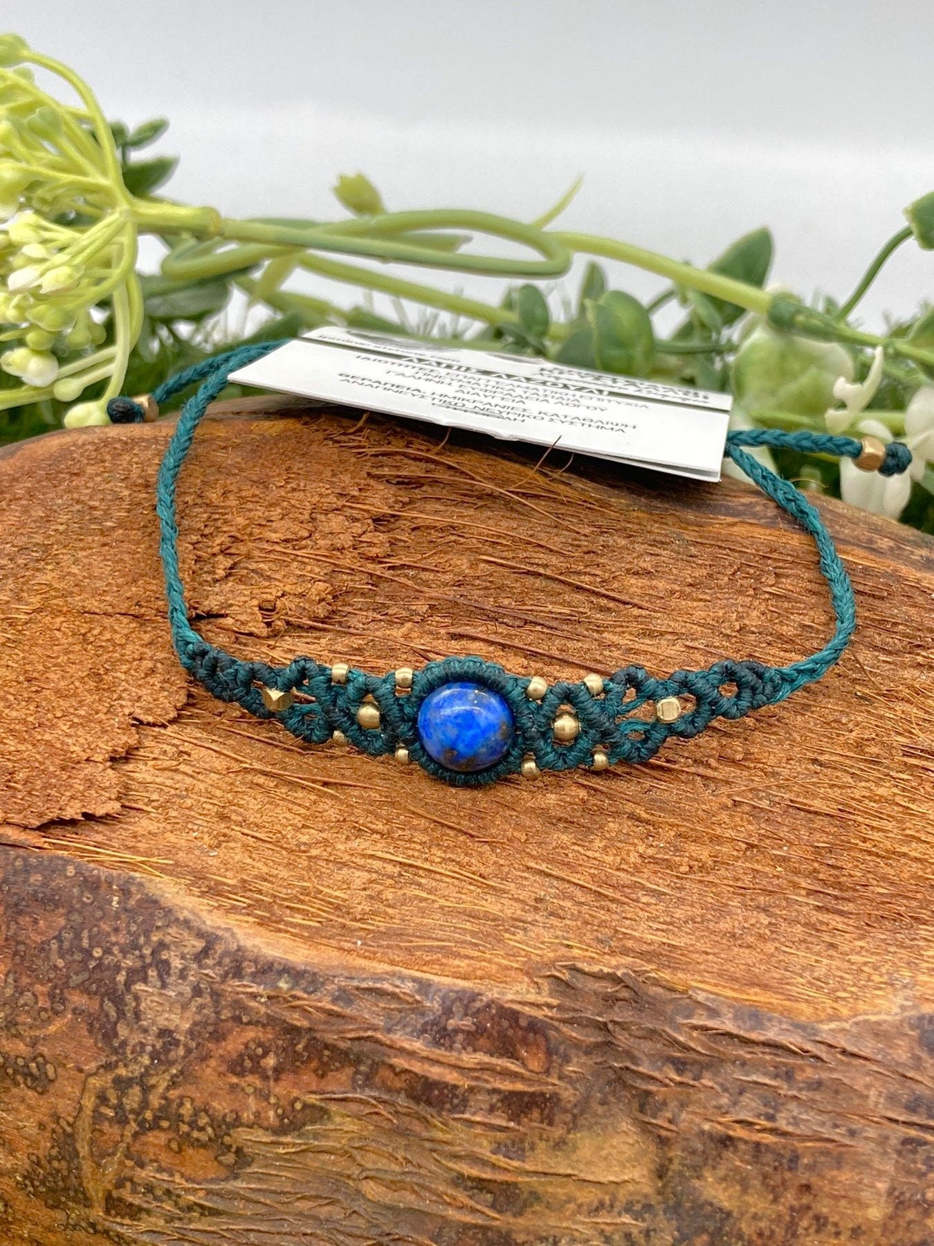 Lapislazuli Makramee gewebtes Armband